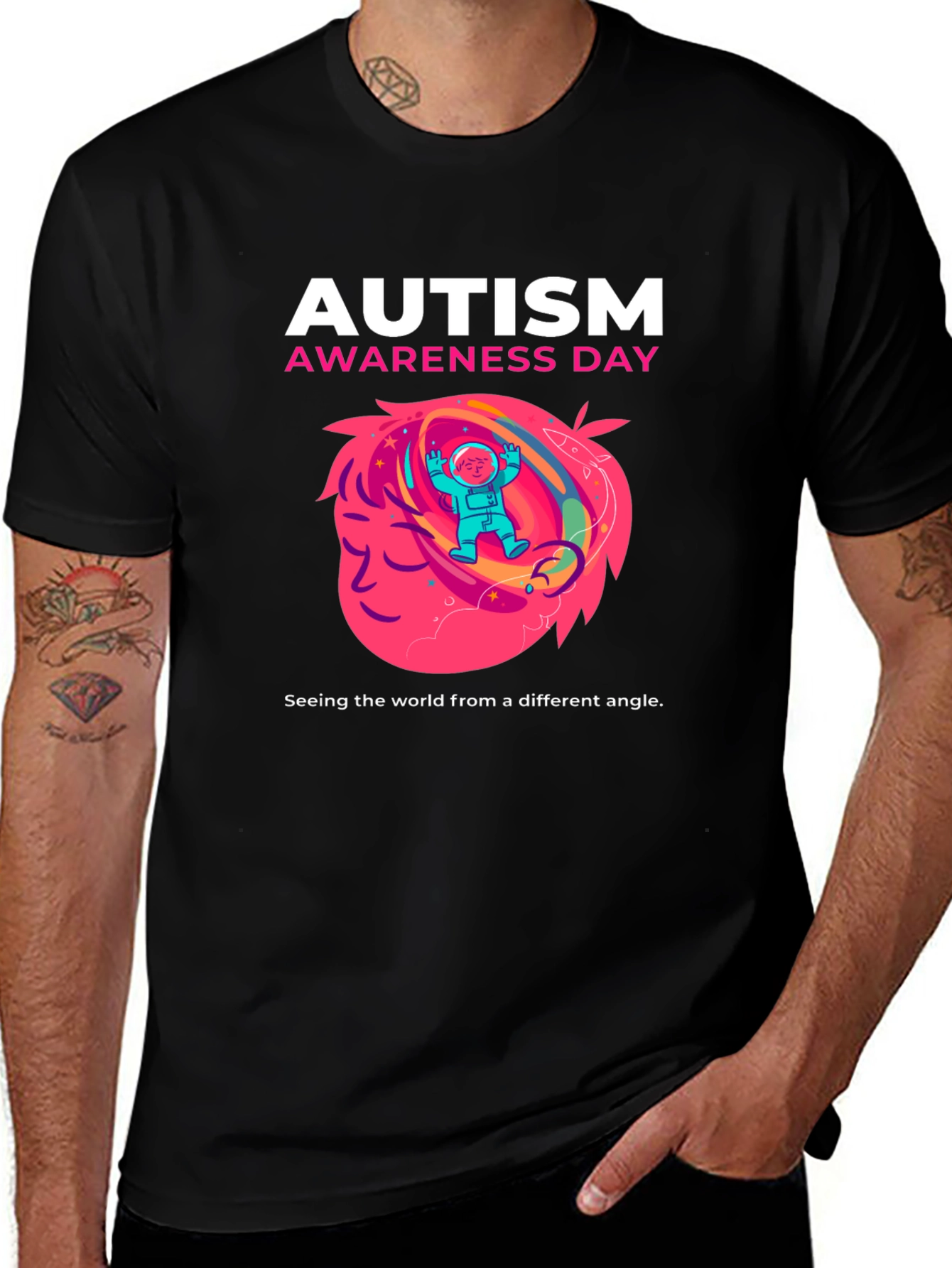 Variant 28 of Autism Awareness Day Graphic T-Shirt