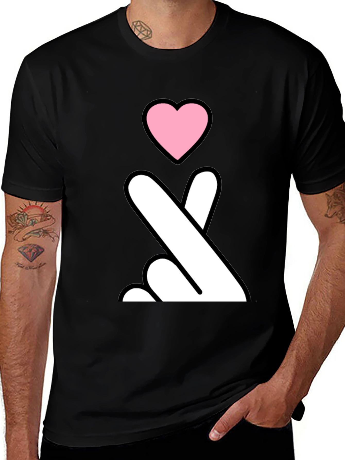 Variant 22 of Heart Sign Black T-Shirt
