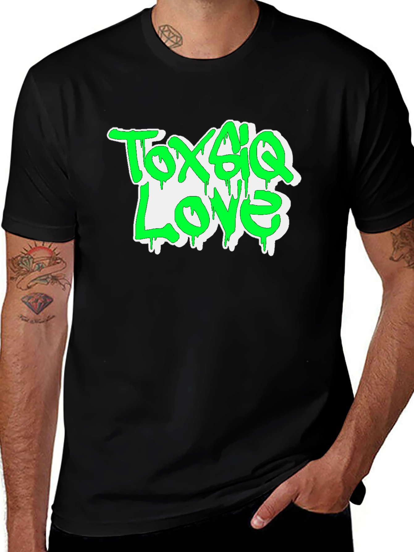 Variant 8 of Toxic Love Black T-Shirt