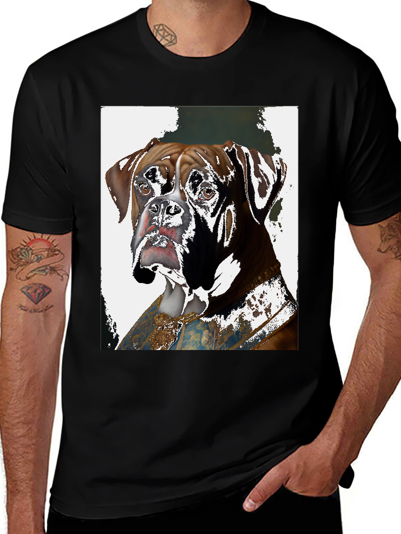 Variant 27 of Boxer Dog Portrait T-Shirt - Stylish Dog Lover Tee