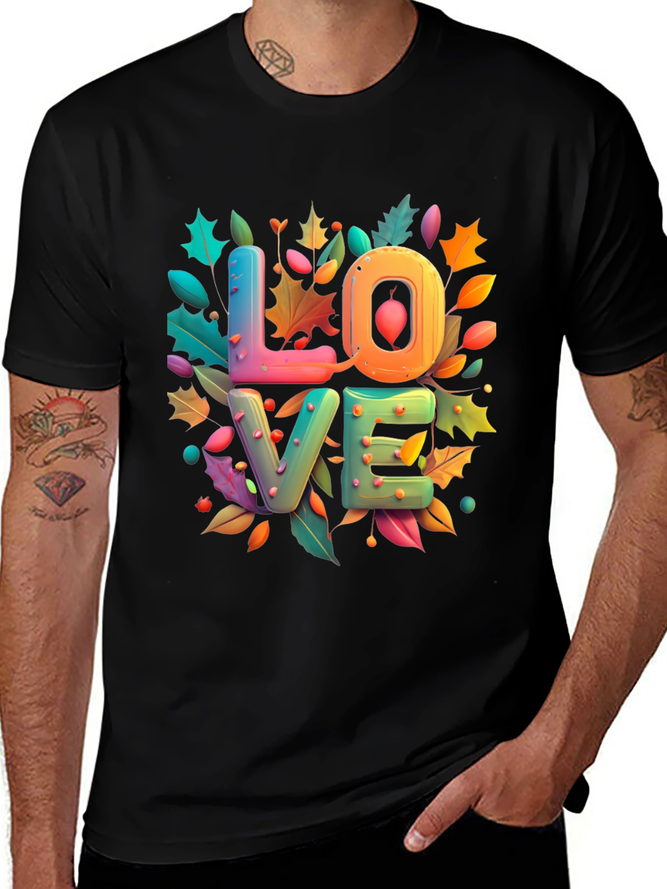 Variant 2 of Love Autumn T-Shirt - Colorful Seasonal Design