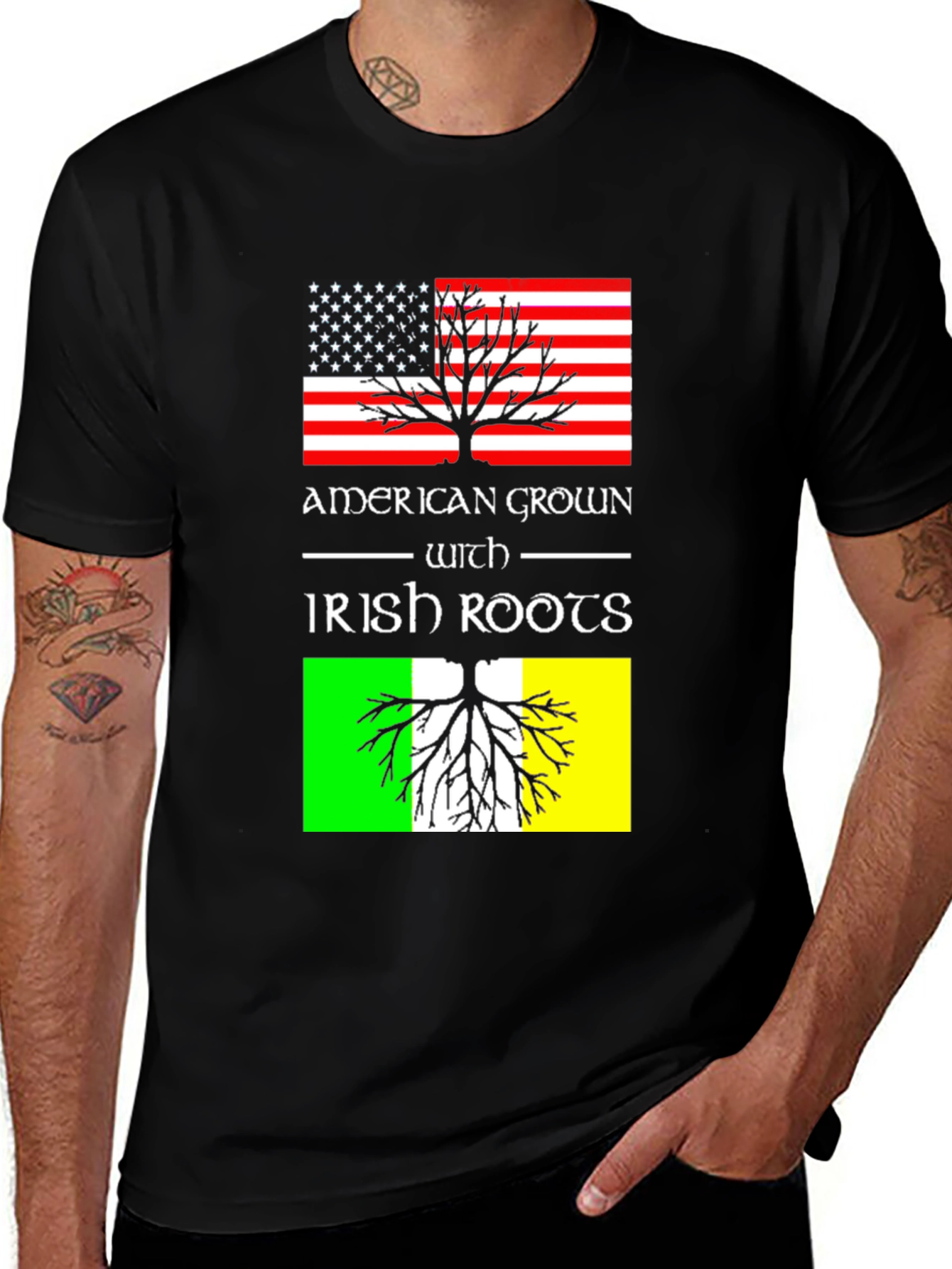 American Grown with Irish Roots Graphic Tee