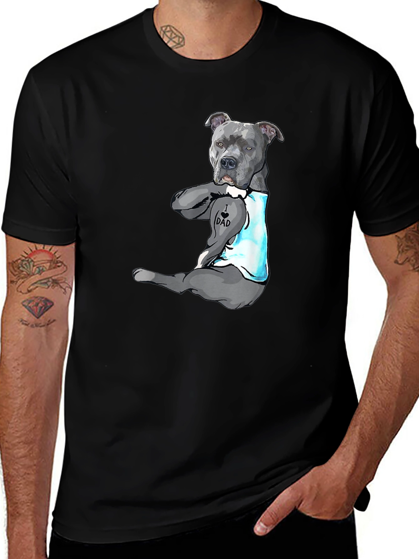 Variant 2 of I Heart Dad Dog Graphic Tee