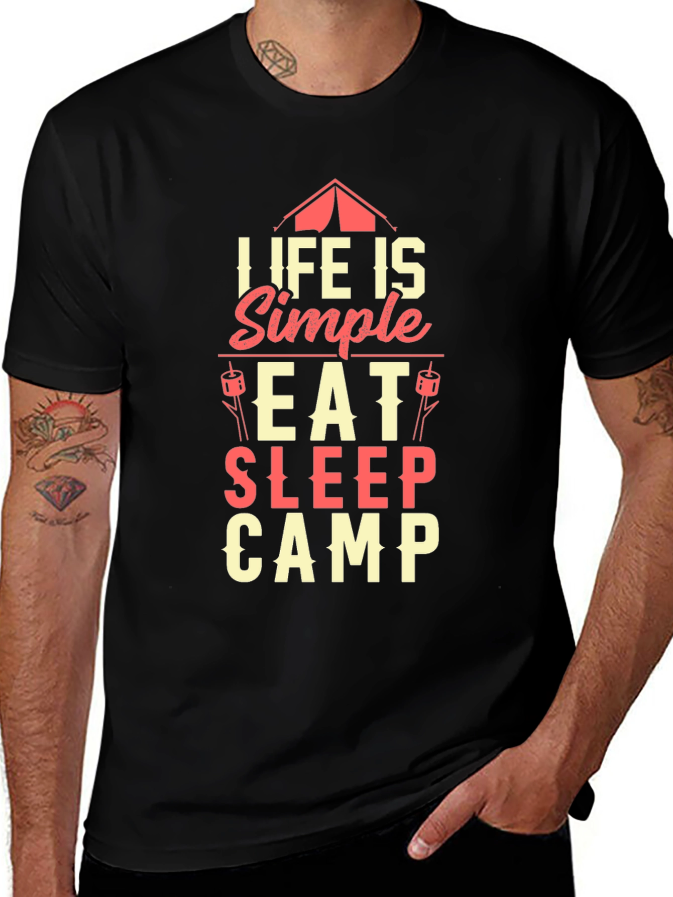 Life is Simple Camping Graphic Tee