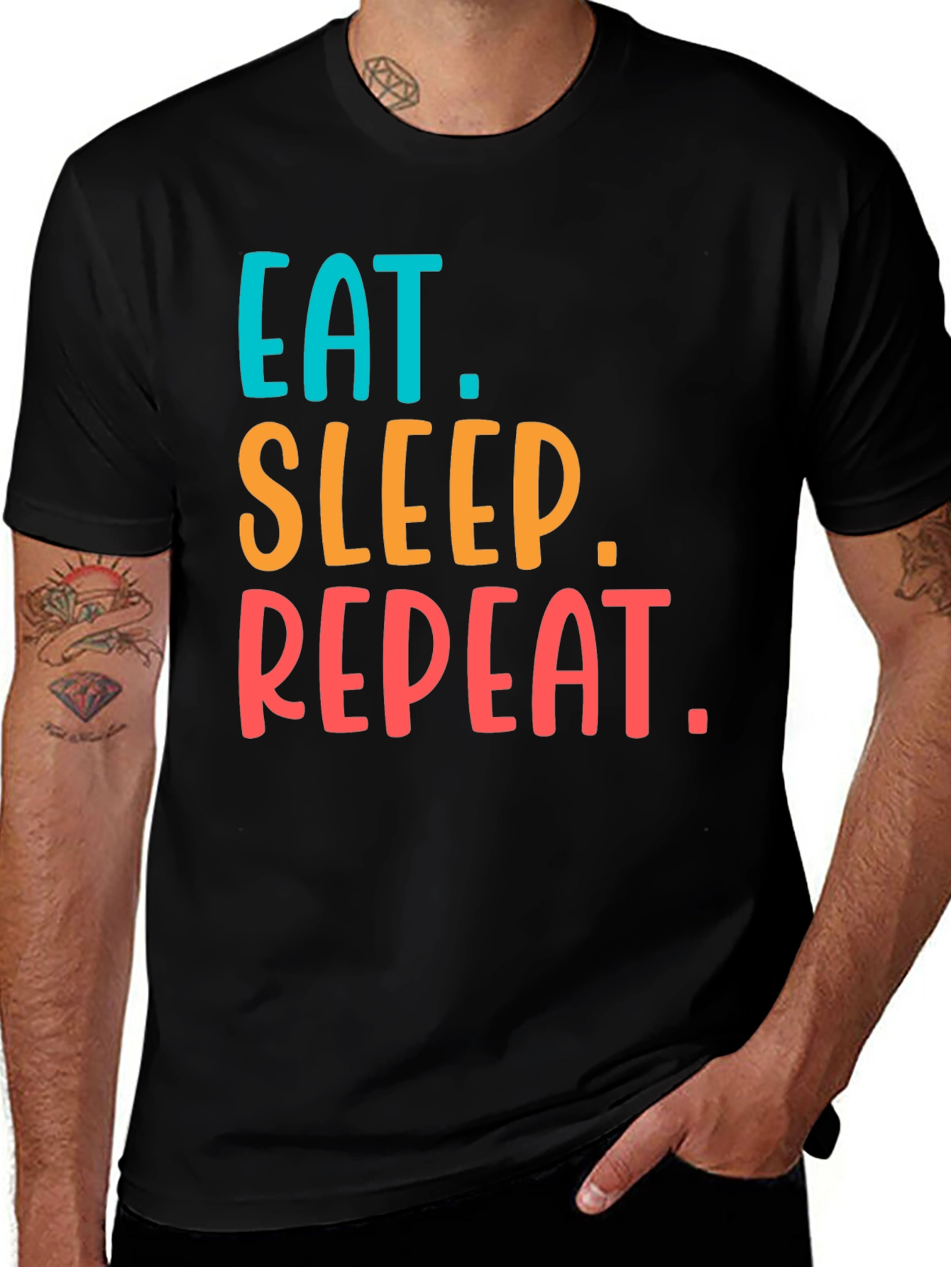 Variant 24 of Eat Sleep Repeat Graphic Tee