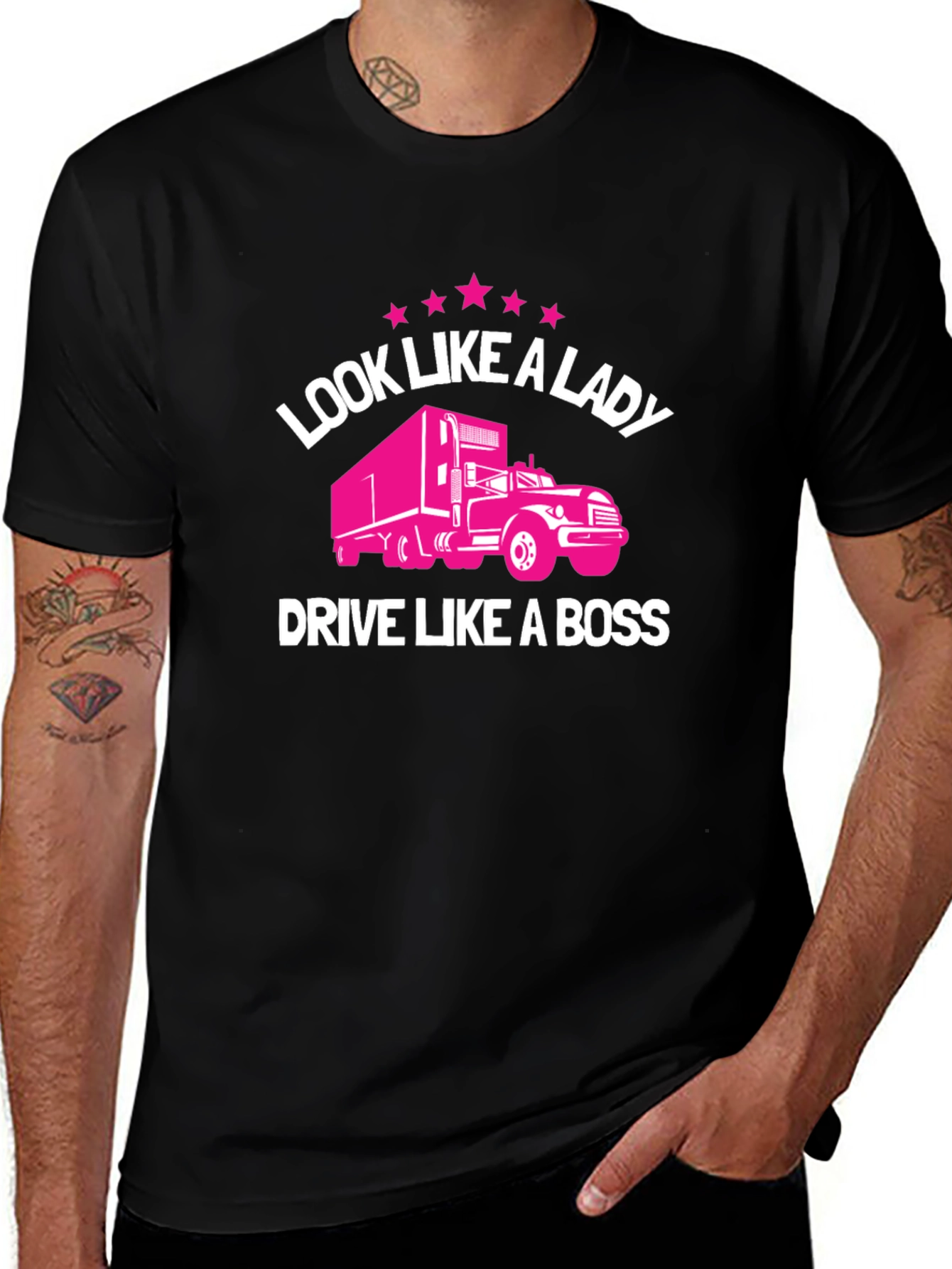 Lady Trucker T-Shirt: Drive Like a Boss