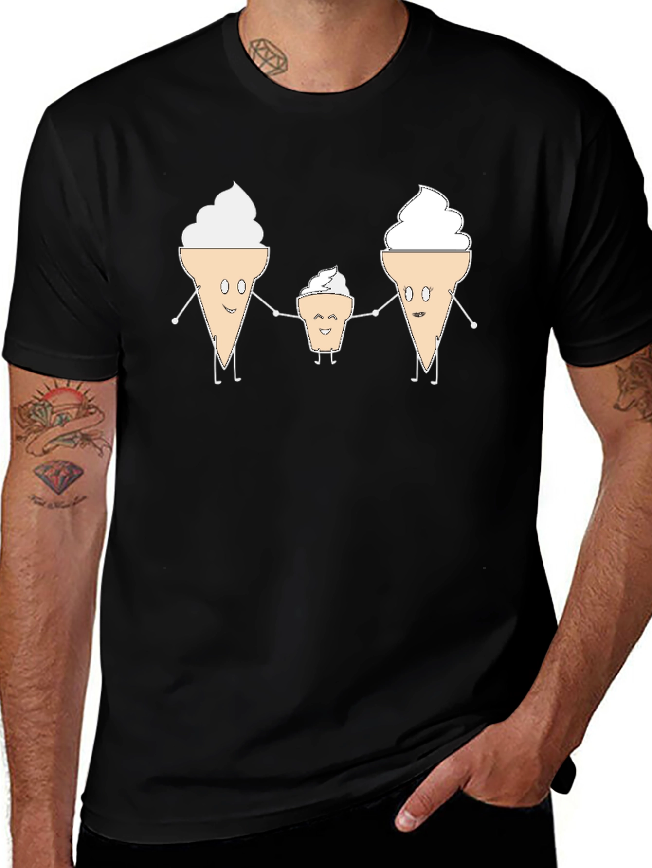 Variant 14 of Ice Cream Family Graphic Tee
