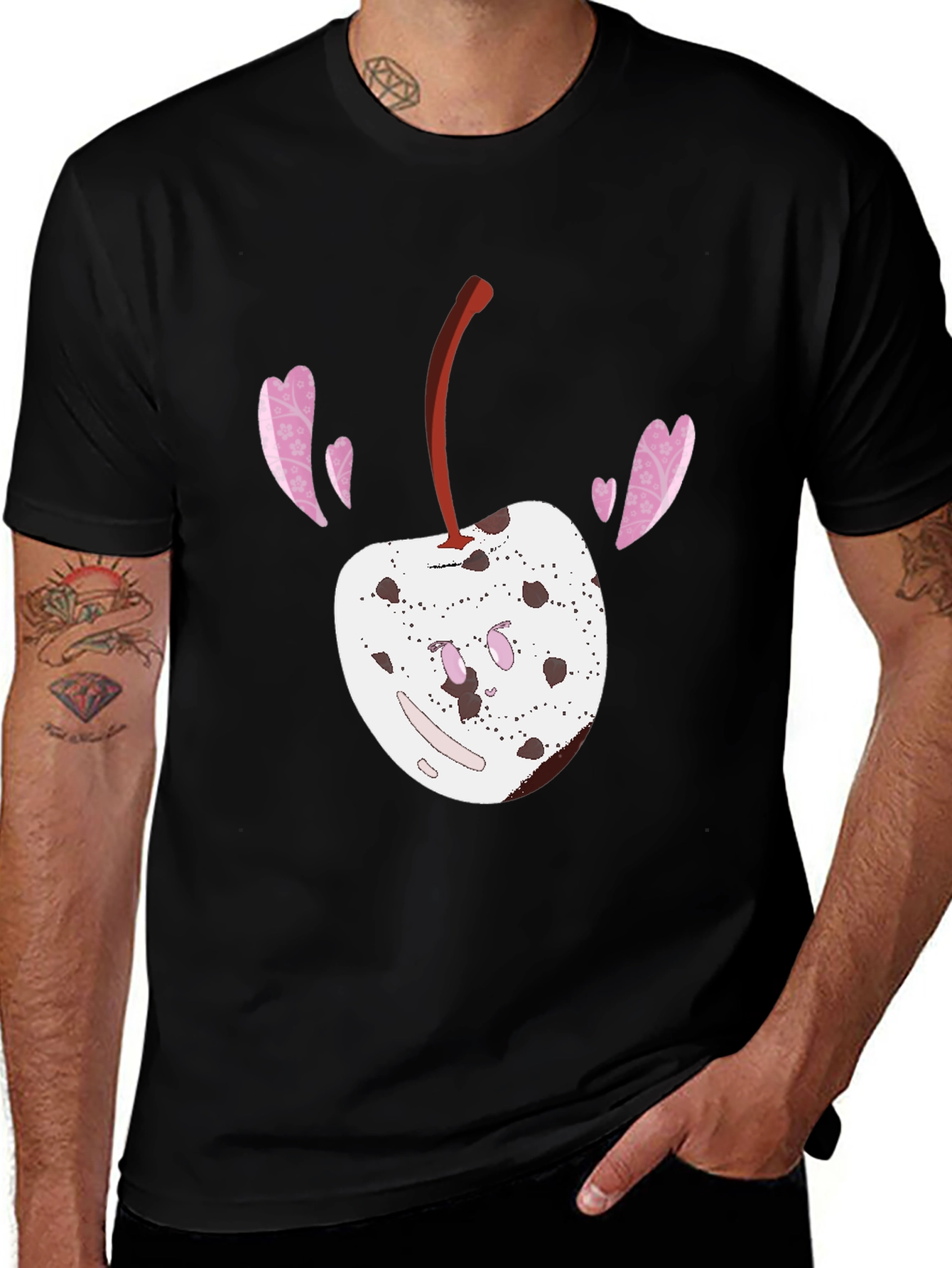 Cherry Love Black T-Shirt