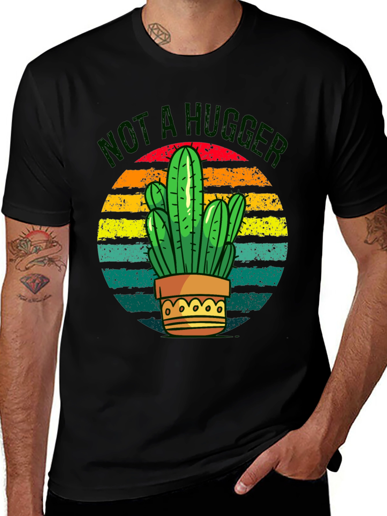 Variant 12 of Not a Hugger Cactus Graphic Tee