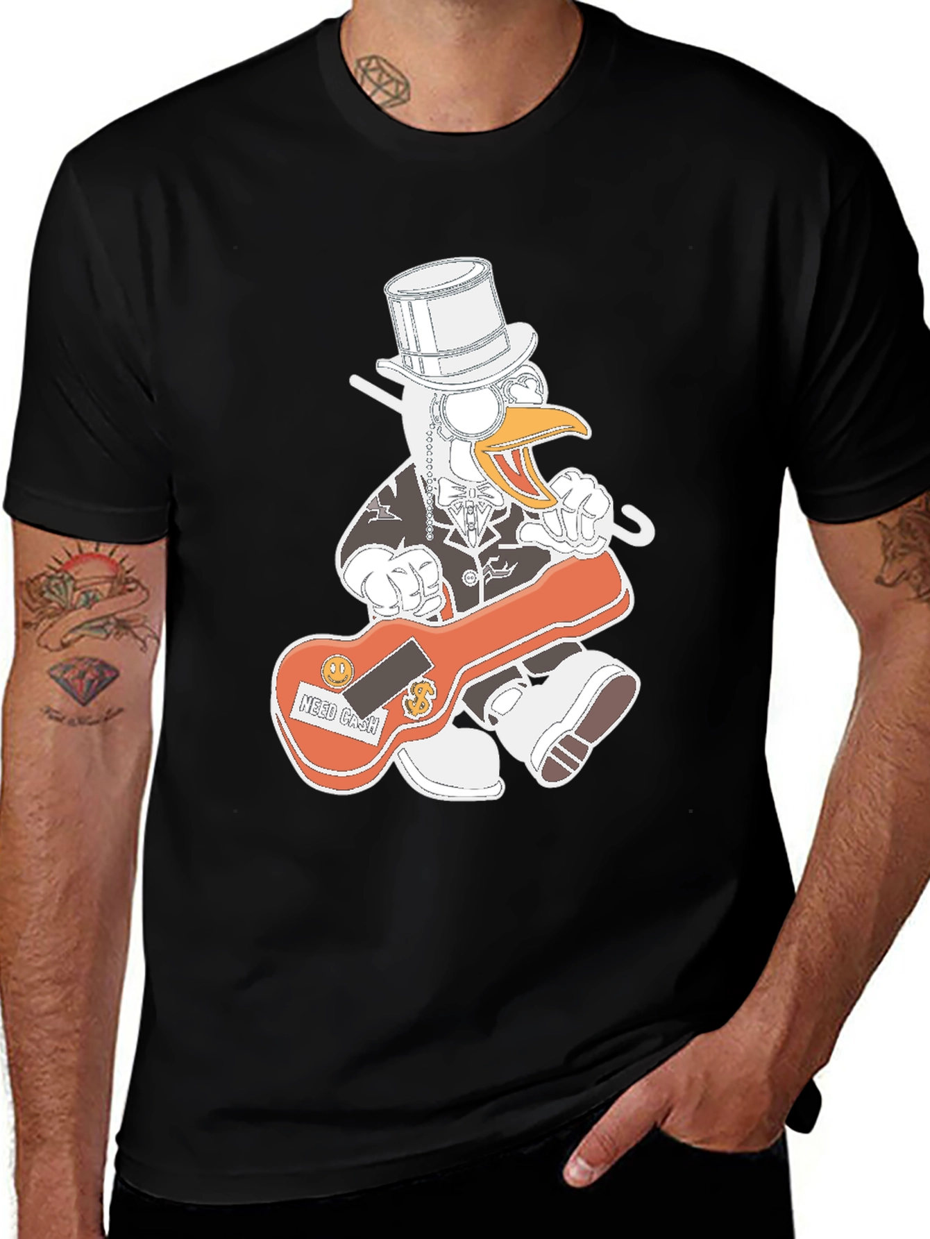 Variant 9 of Duck Needs Cash T-Shirt - Funny Cartoon Graphic Tee