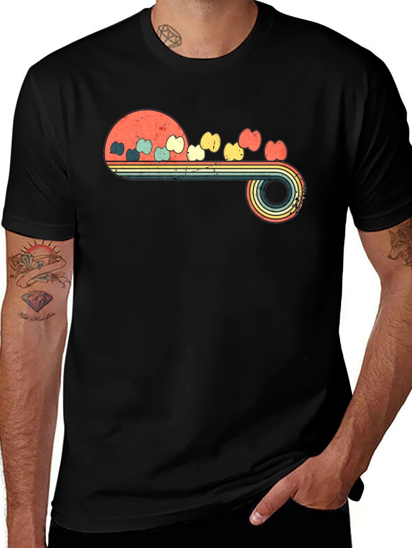 Variant 29 of Retro Sunset Mushroom T-Shirt - Vintage Style
