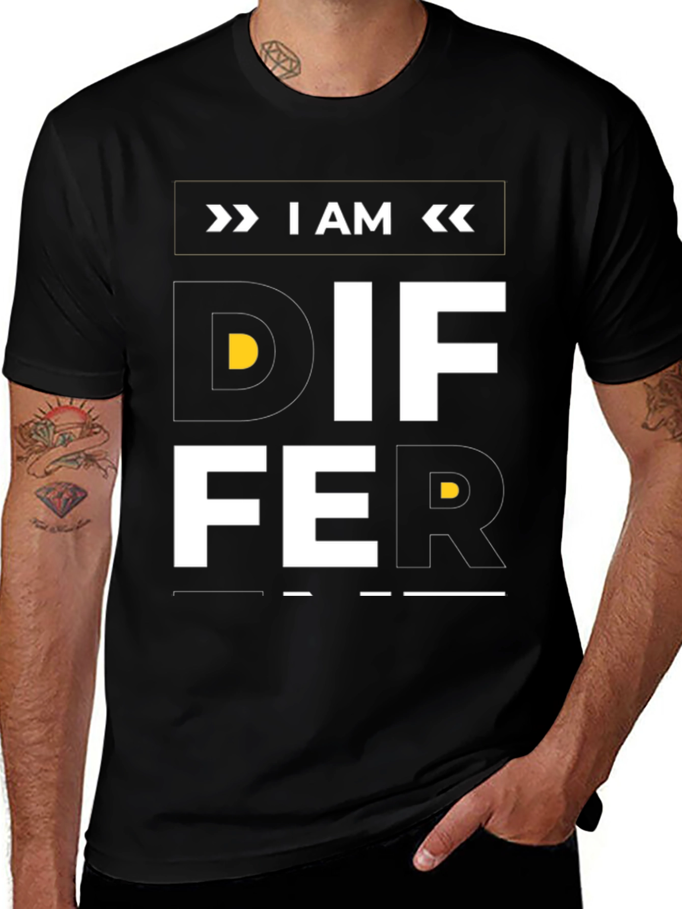 Variant 24 of I Am Different Graphic Tee - Black