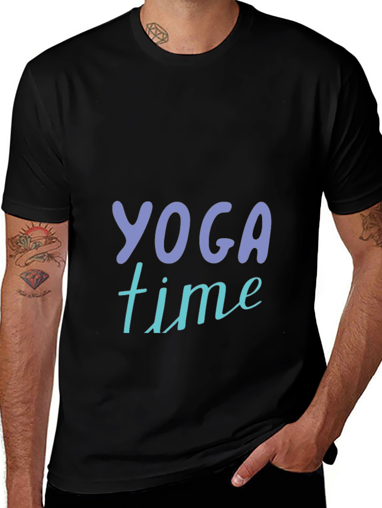 Variant 27 of Yoga Time Graphic Tee - Relax & Recharge!