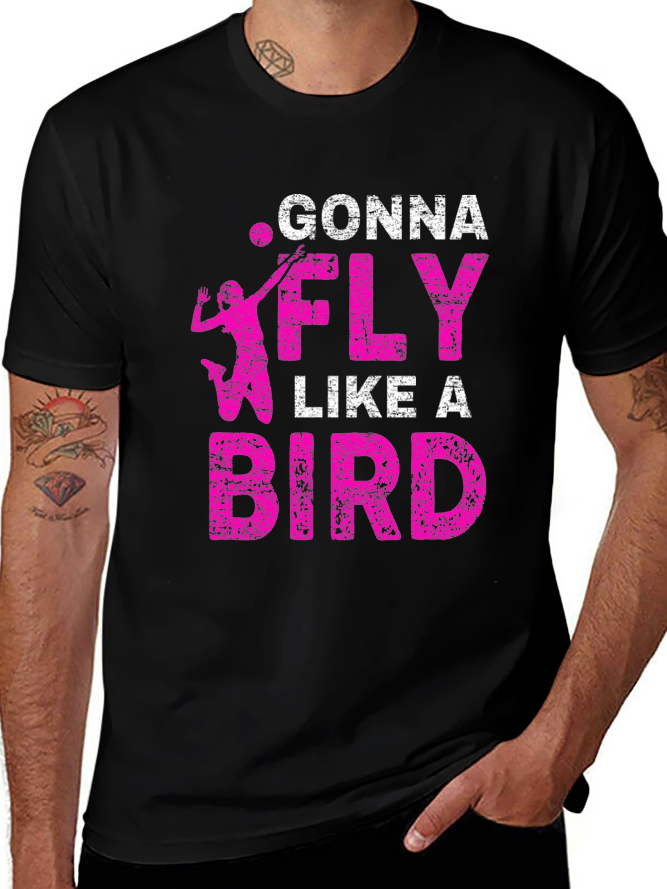 Variant 10 of Gonna Fly Like A Bird Volleyball T-Shirt