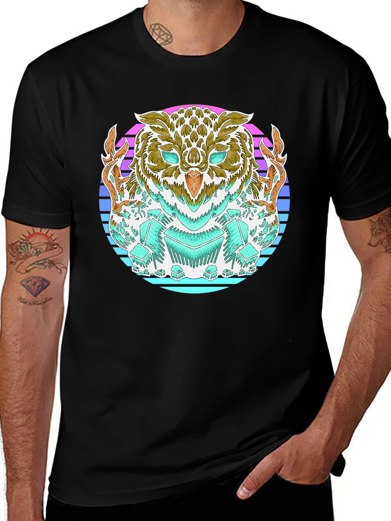 Variant 23 of Retro Owl Graphic Tee