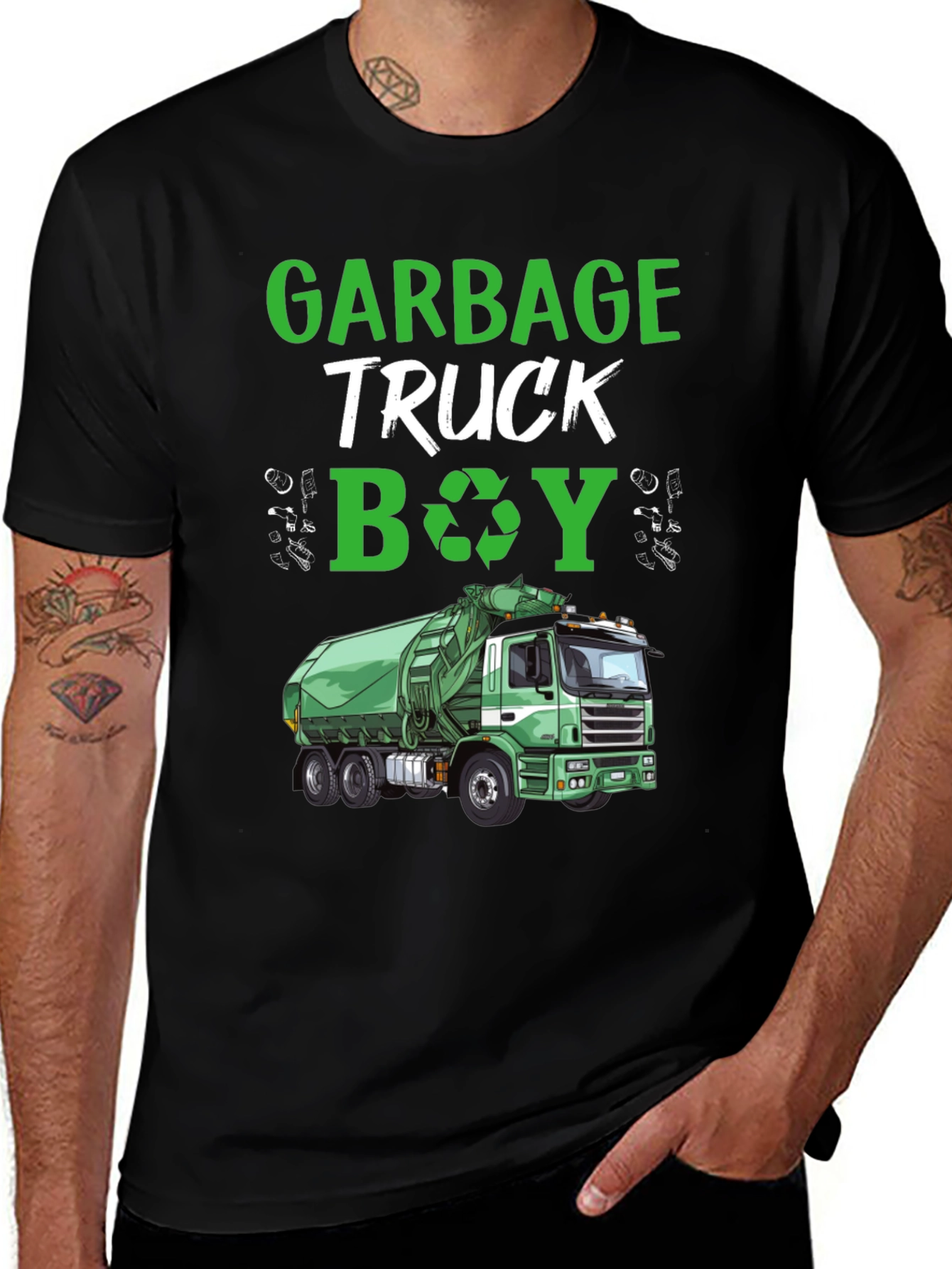 Garbage Truck Boy T-Shirt - Recycling Tee