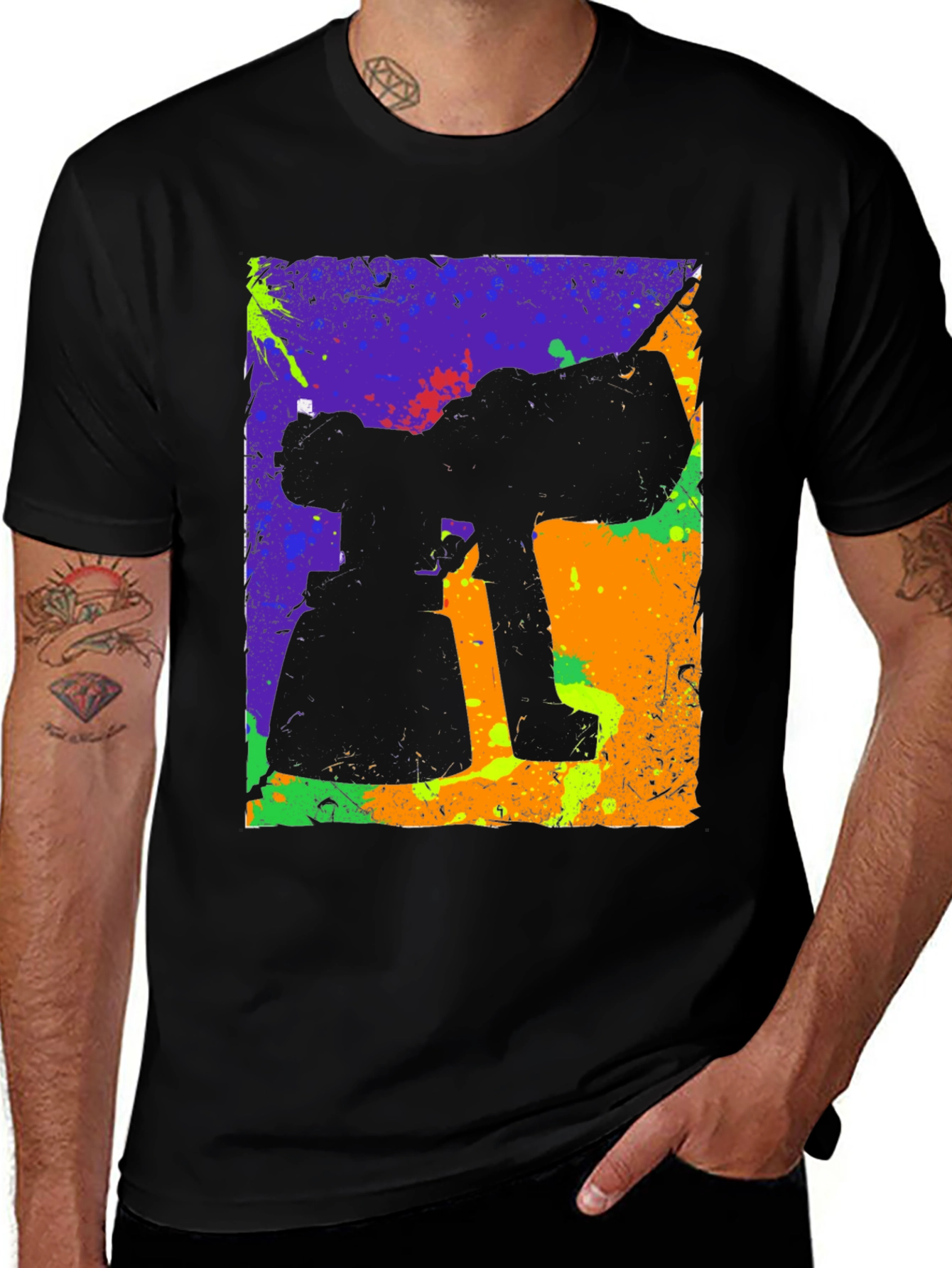 Variant 7 of Paint Spray Gun Graphic Tee - Bold & Colorful