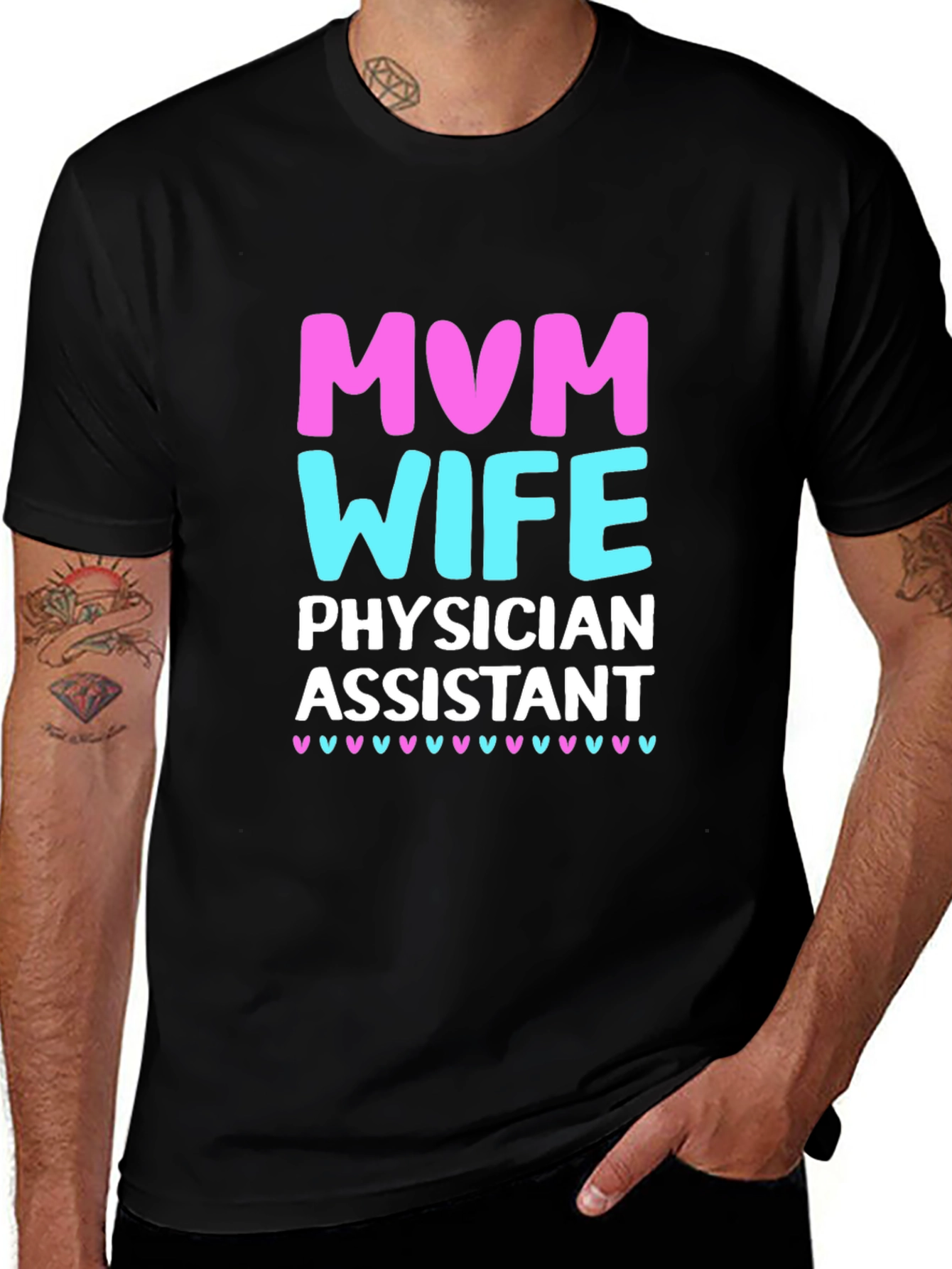 Variant 7 of MVM Wife Physician Assistant T-Shirt - Black