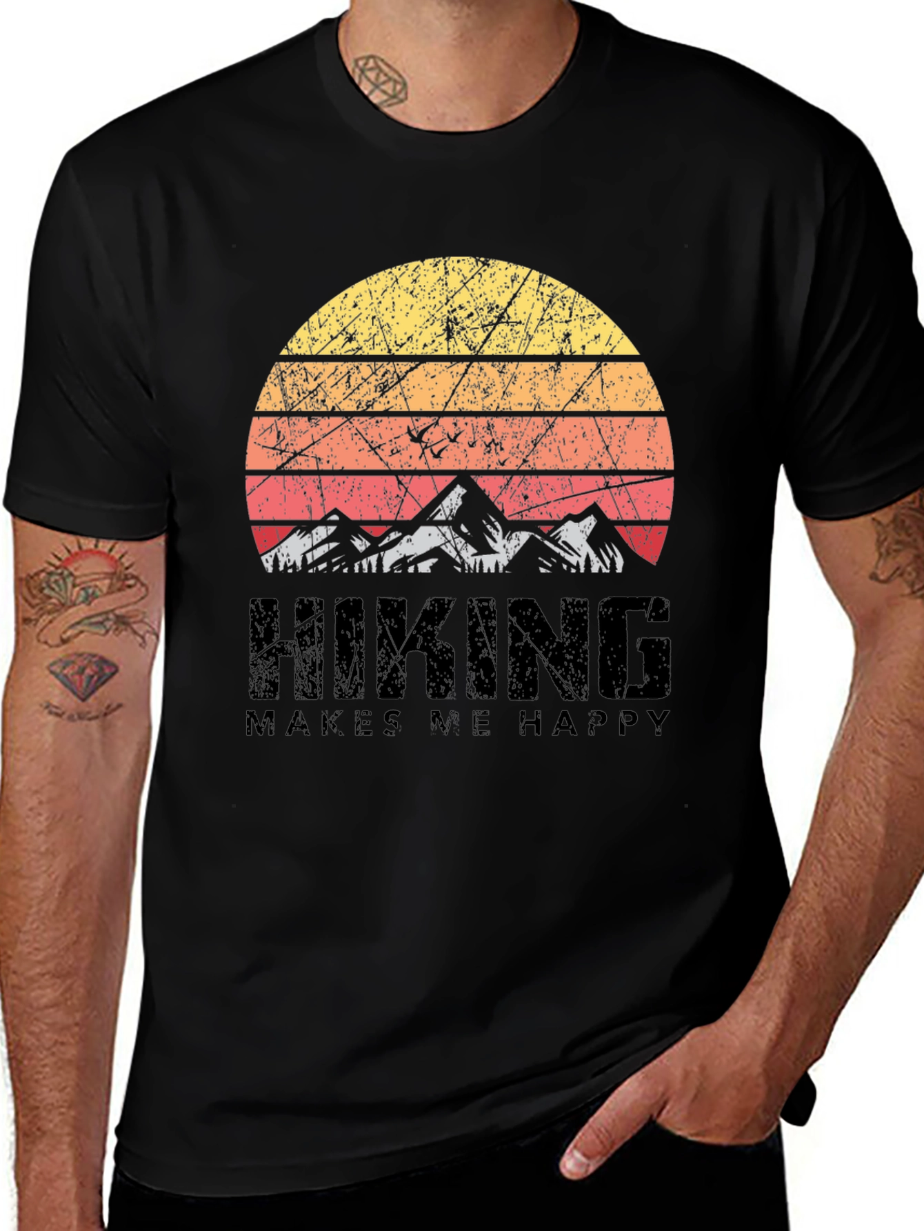 Variant 26 of Hiking Makes Me Happy Graphic T-Shirt
