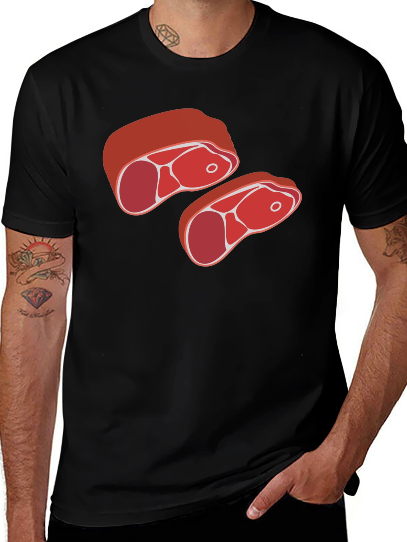 Variant 14 of Steak Graphic Tee - Funny Foodie T-Shirt