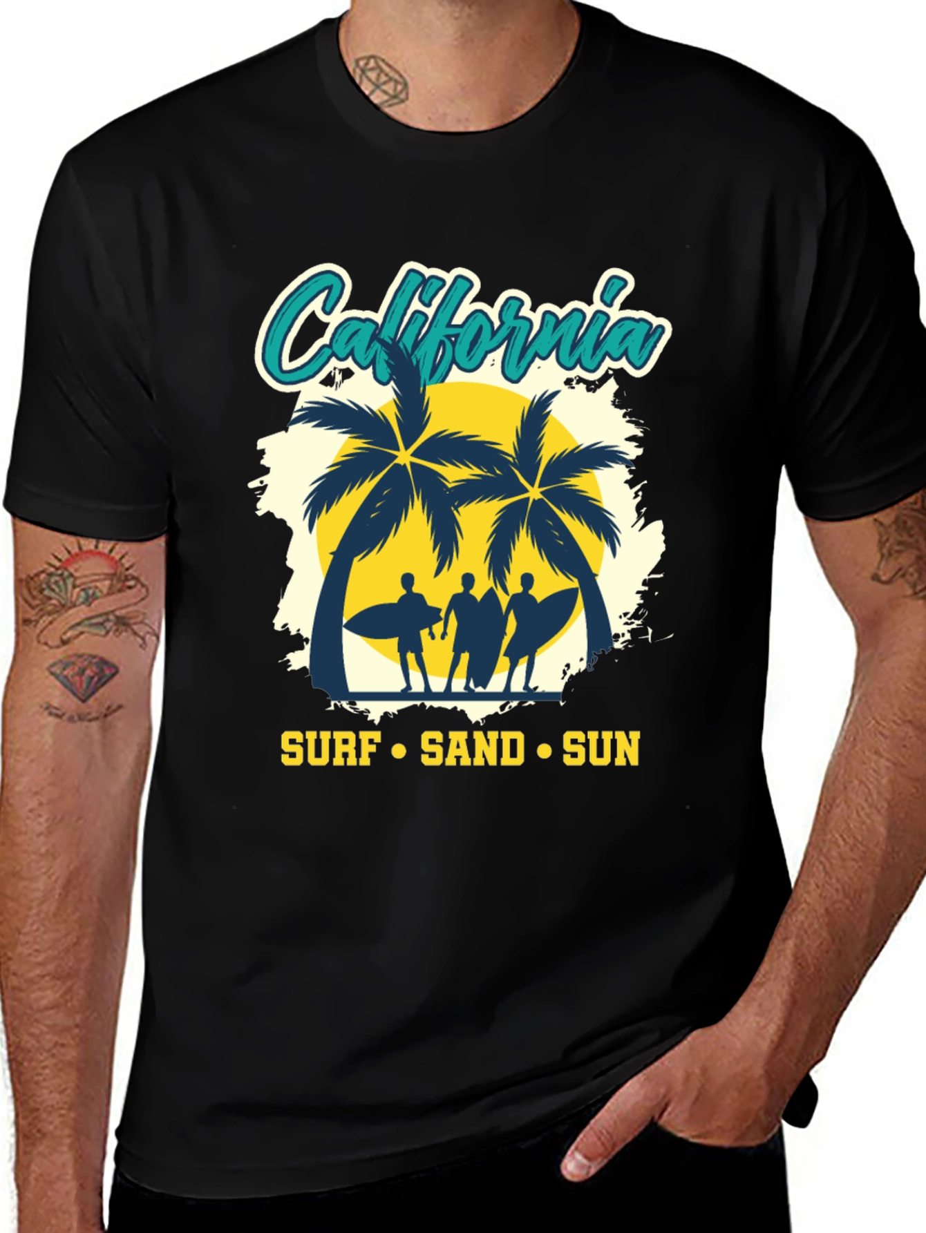 Variant 28 of California Surf Sand Sun Graphic T-Shirt