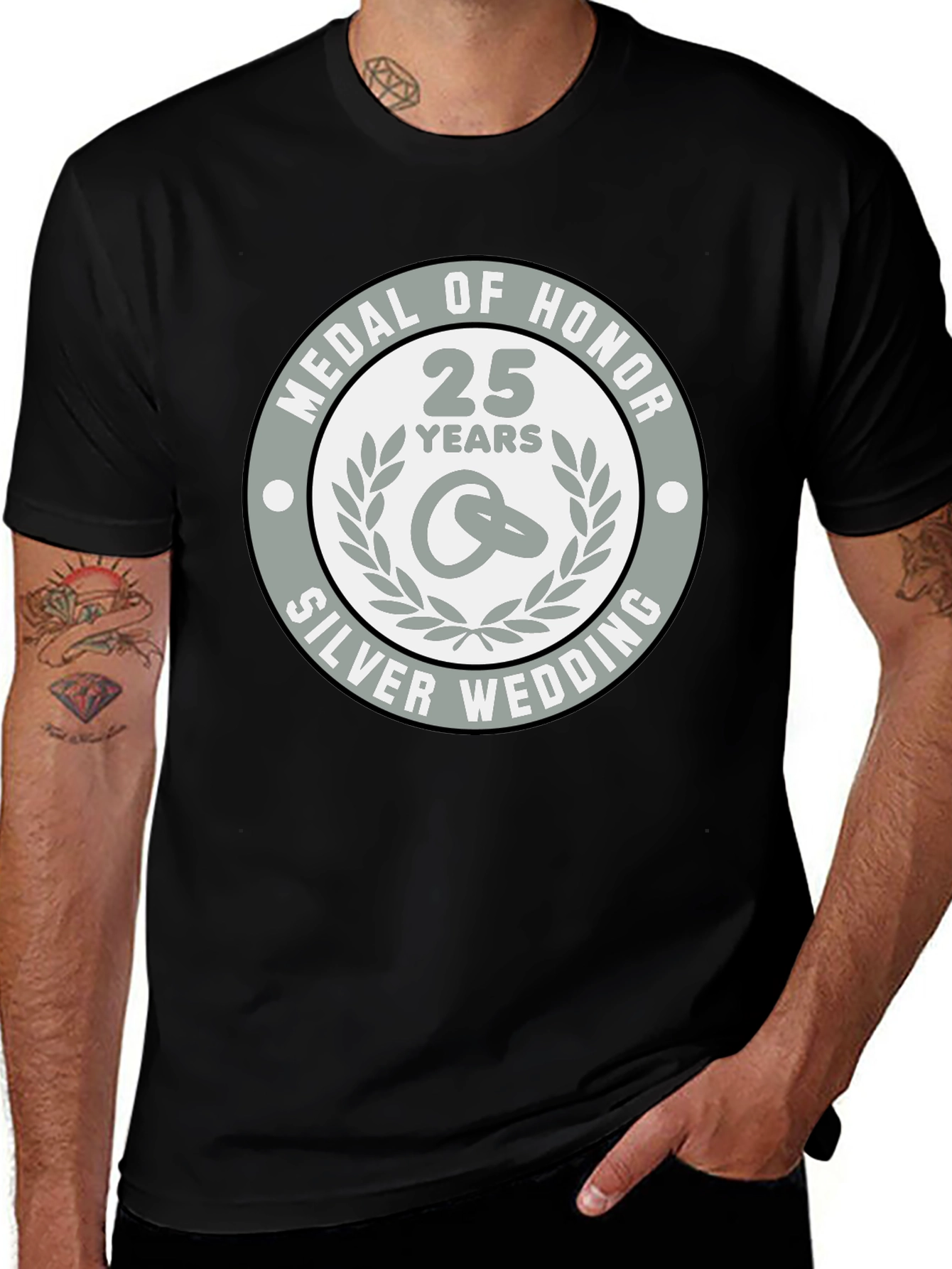 Variant 14 of Silver Wedding Anniversary T-Shirt - Medal of Honor 25 Years