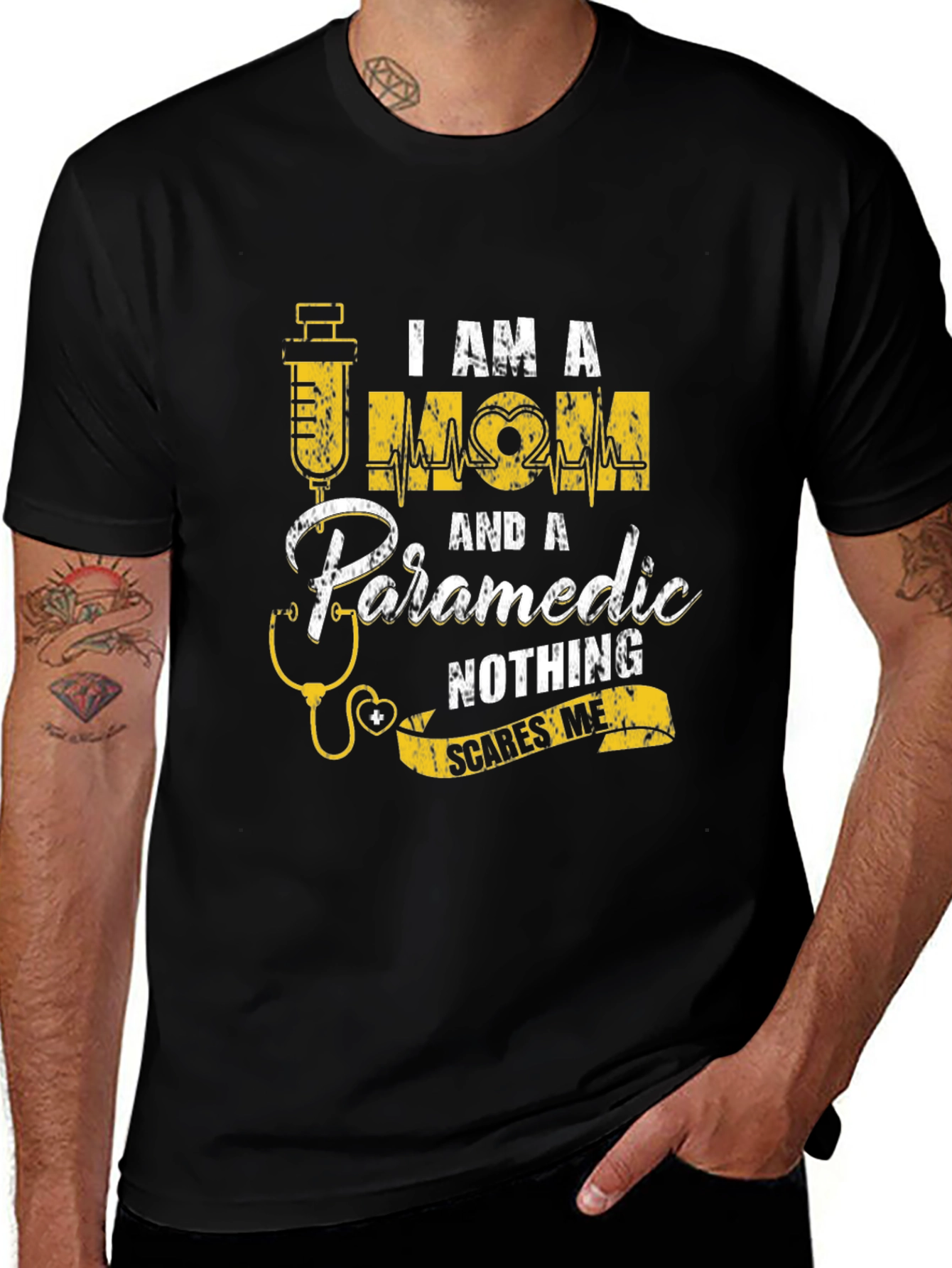 Variant 29 of Paramedic Mom Graphic T-Shirt - Black
