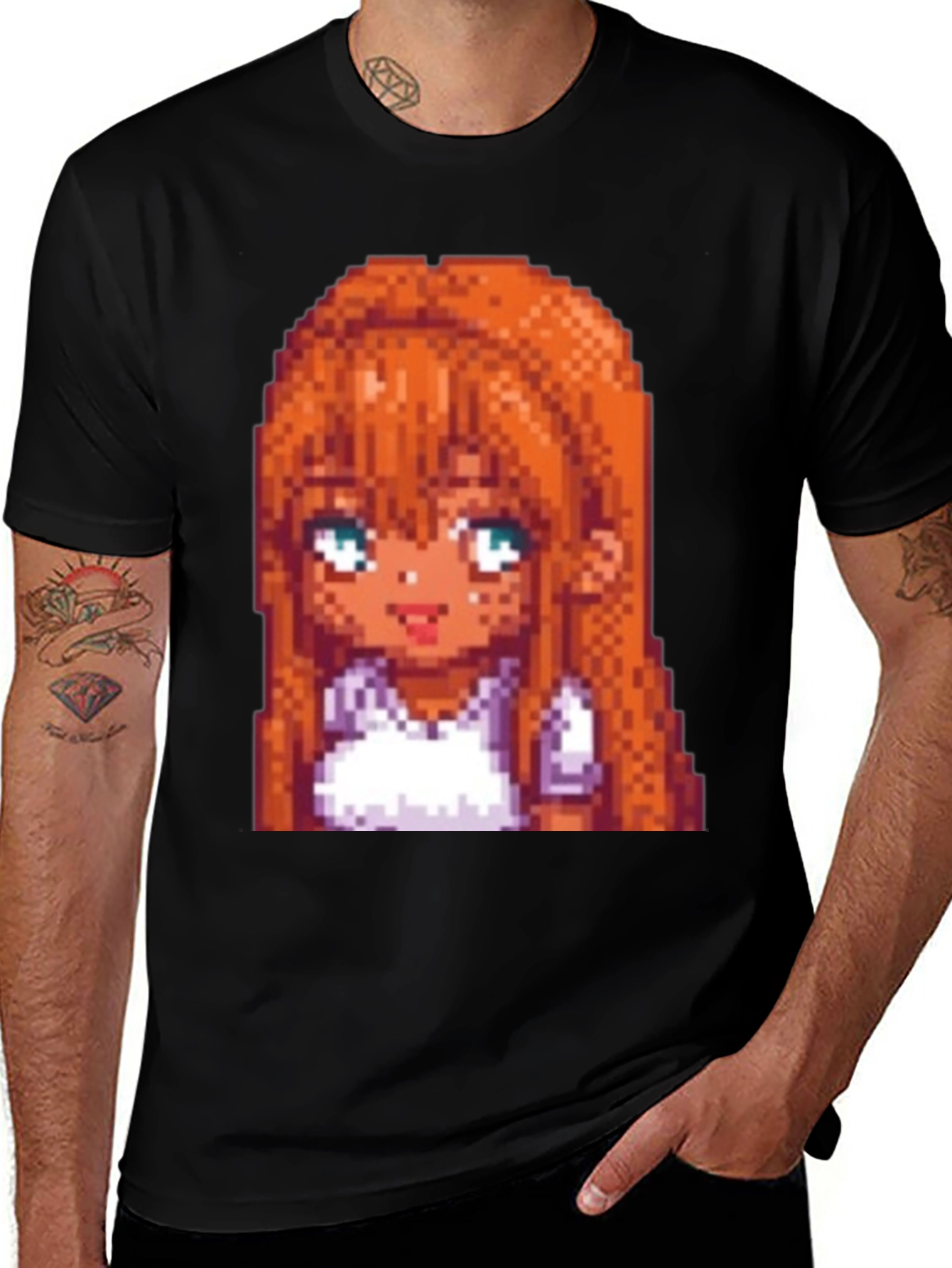 Variant 21 of Pixel Art Girl Graphic T-Shirt