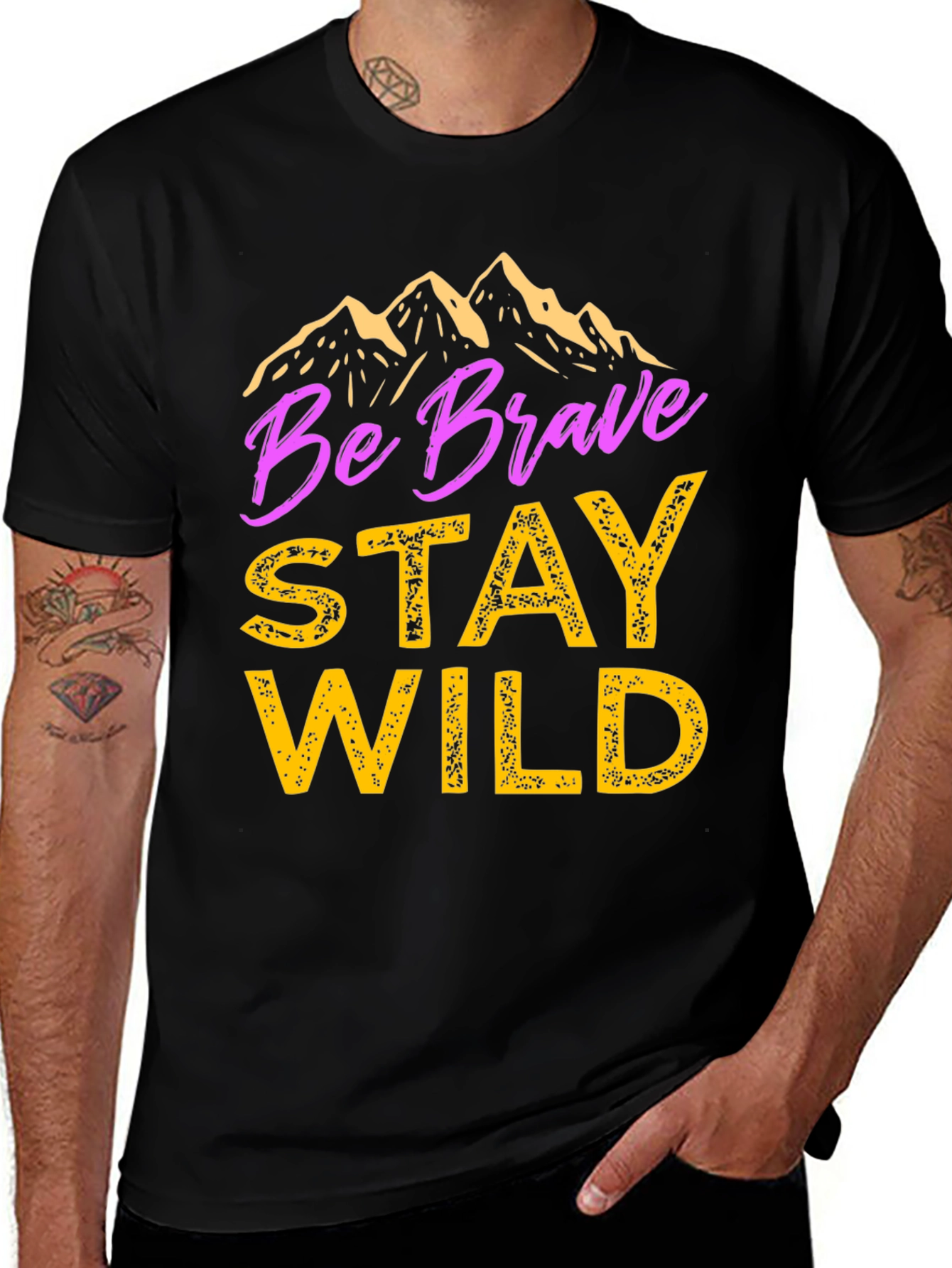 Variant 25 of Be Brave Stay Wild Graphic T-Shirt