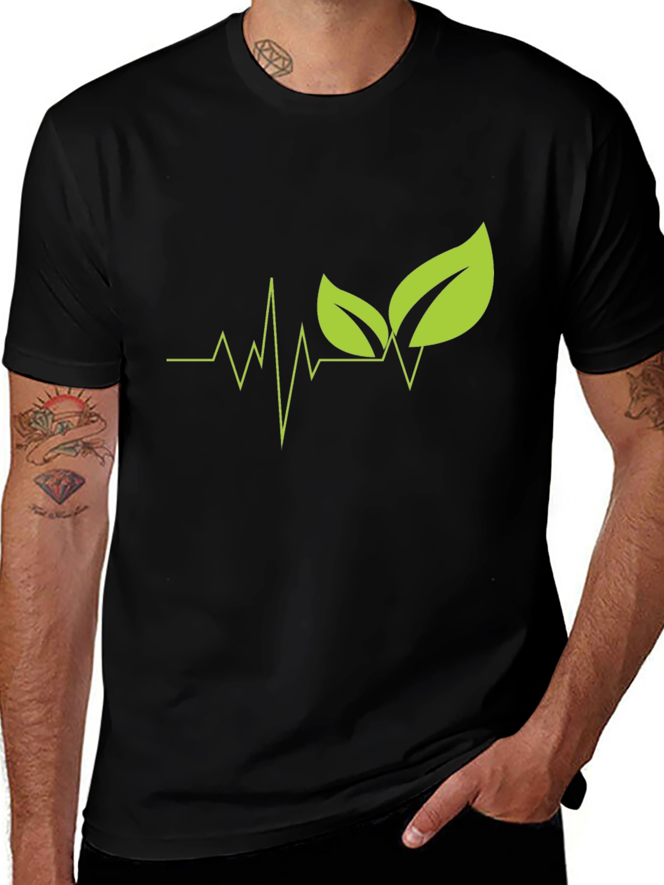 Nature Pulse Black T-Shirt