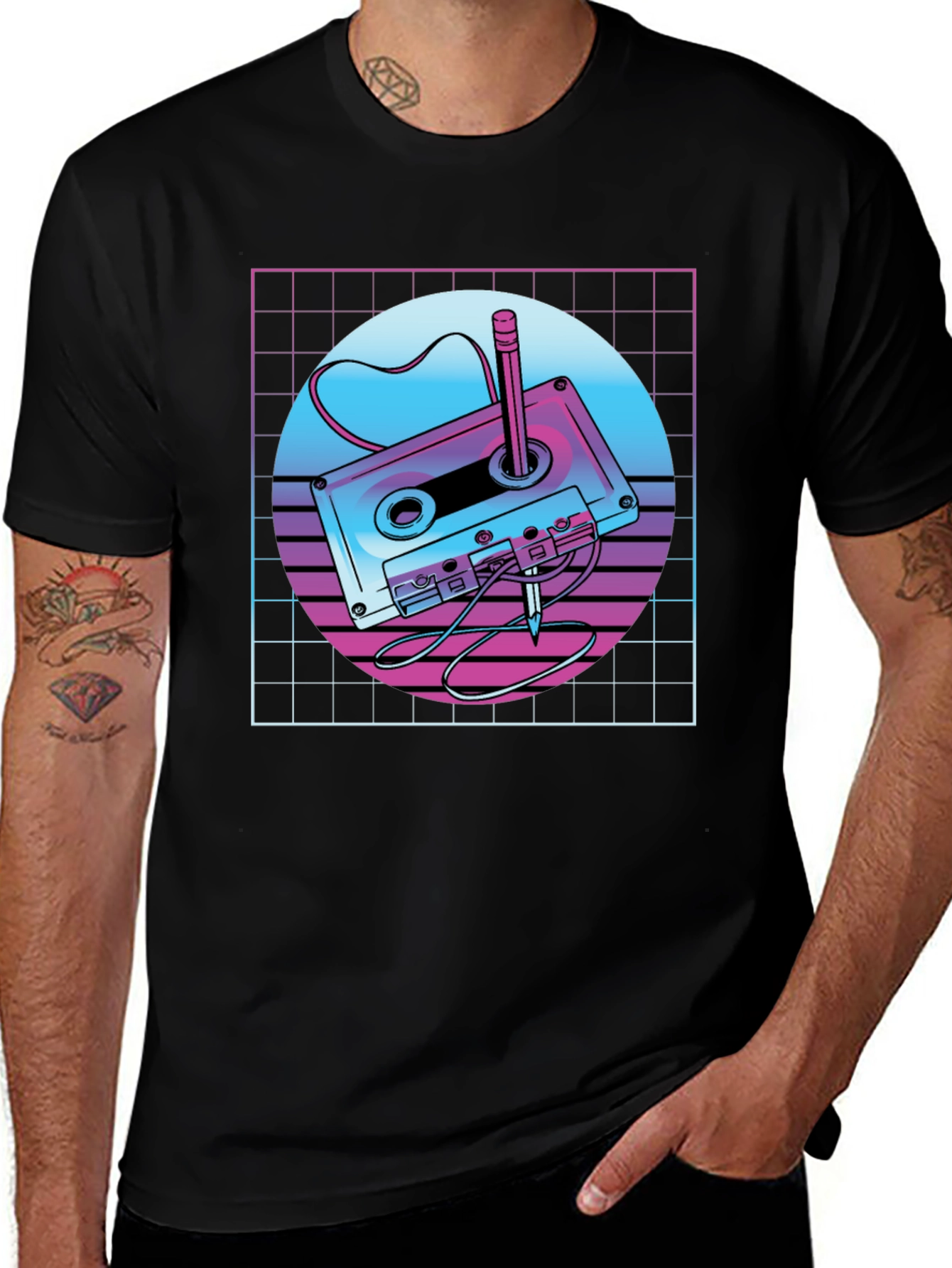 Variant 19 of Retro Cassette Tape T-Shirt - Vintage 80s Style