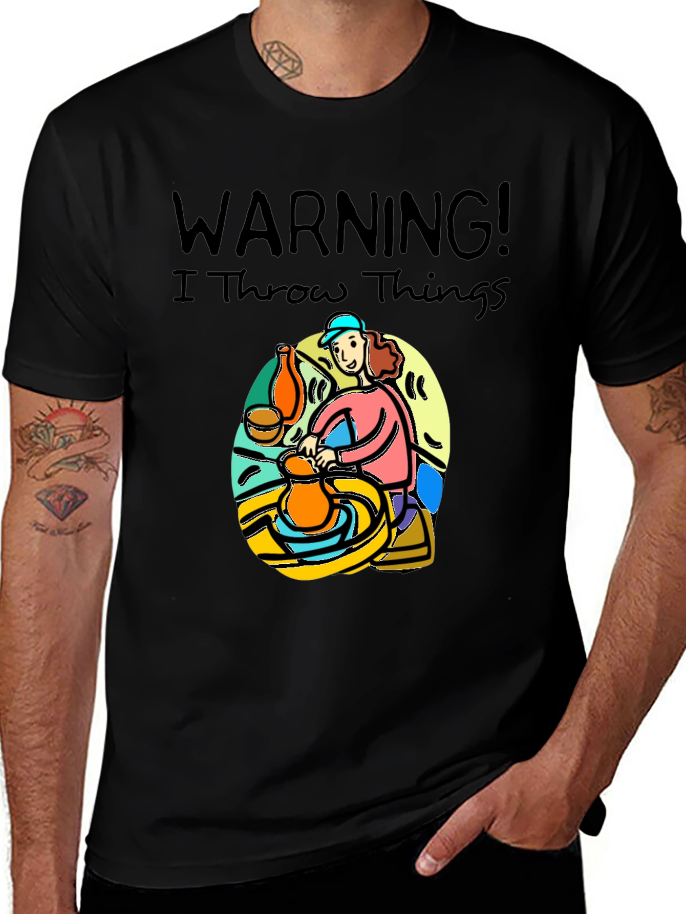 Variant 19 of Warning I Throw Things T-Shirt
