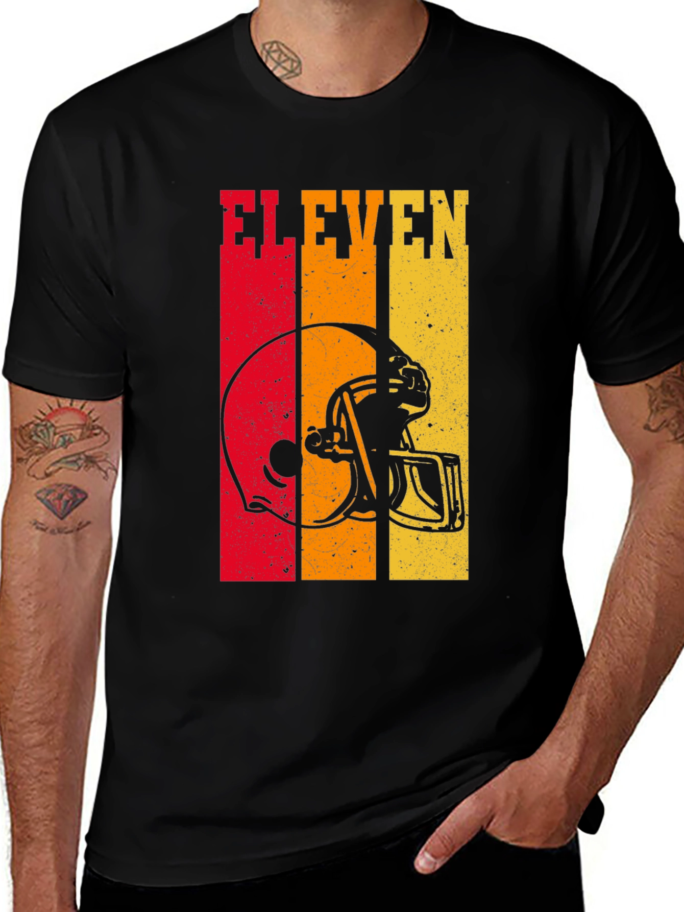 Variant 5 of Vintage Eleven Football Helmet T-Shirt