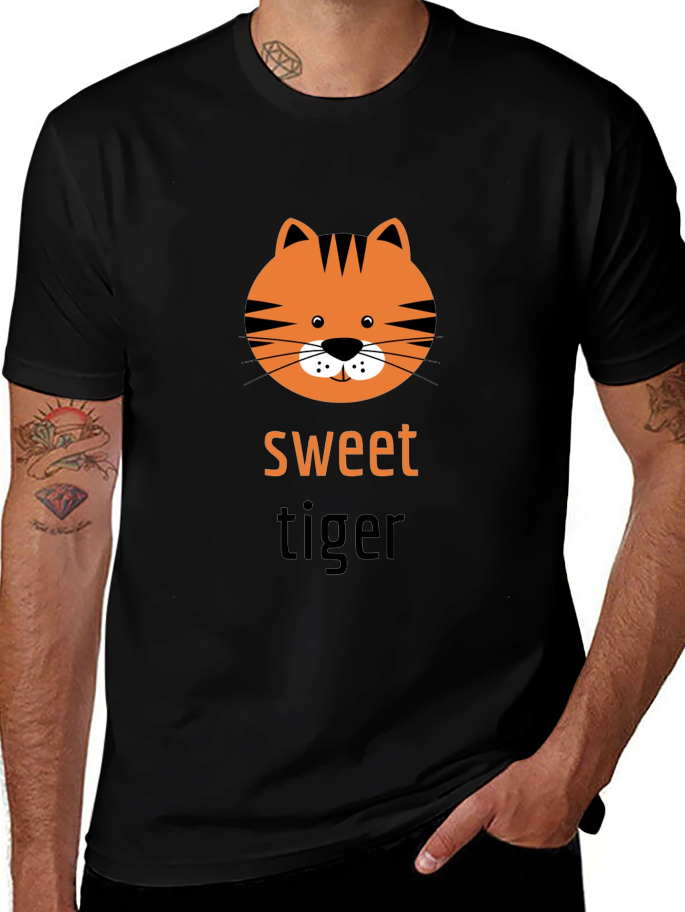 Variant 18 of Sweet Tiger Graphic Tee - Trendy Unisex T-Shirt
