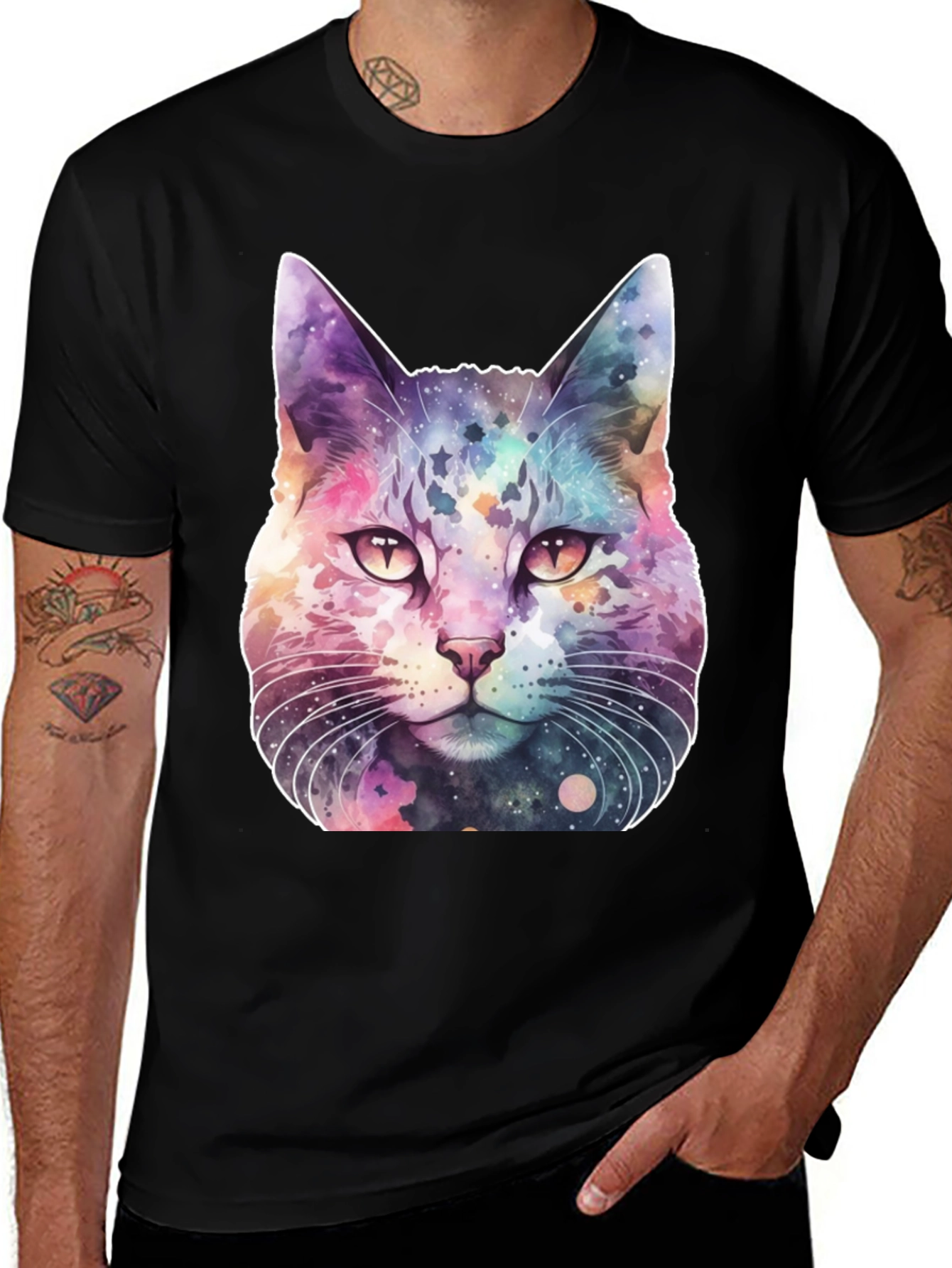 Variant 12 of Galaxy Cat T-Shirt - Stylish Space Feline Tee