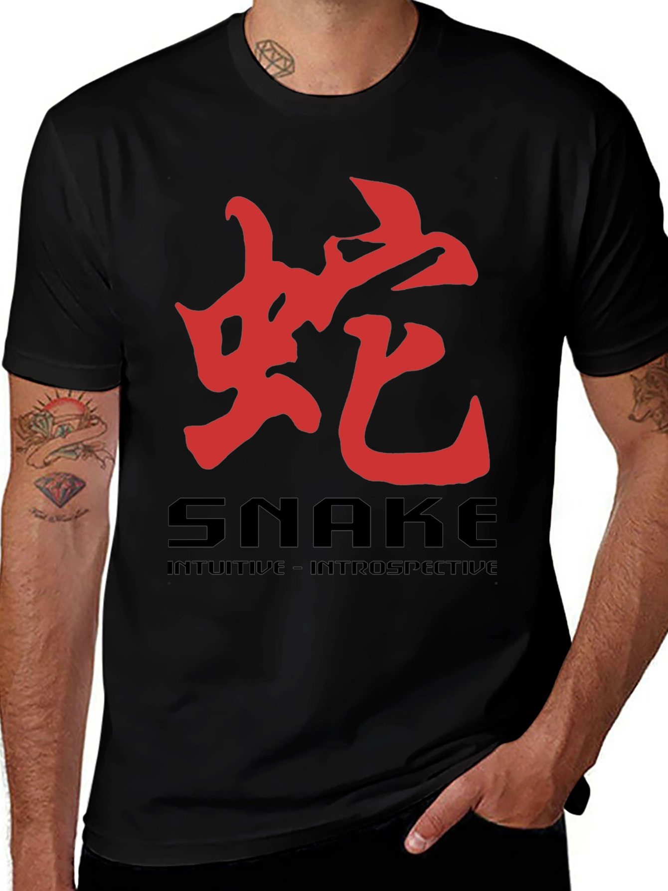 Variant 15 of Snake Chinese Zodiac T-Shirt - Intuitive Design