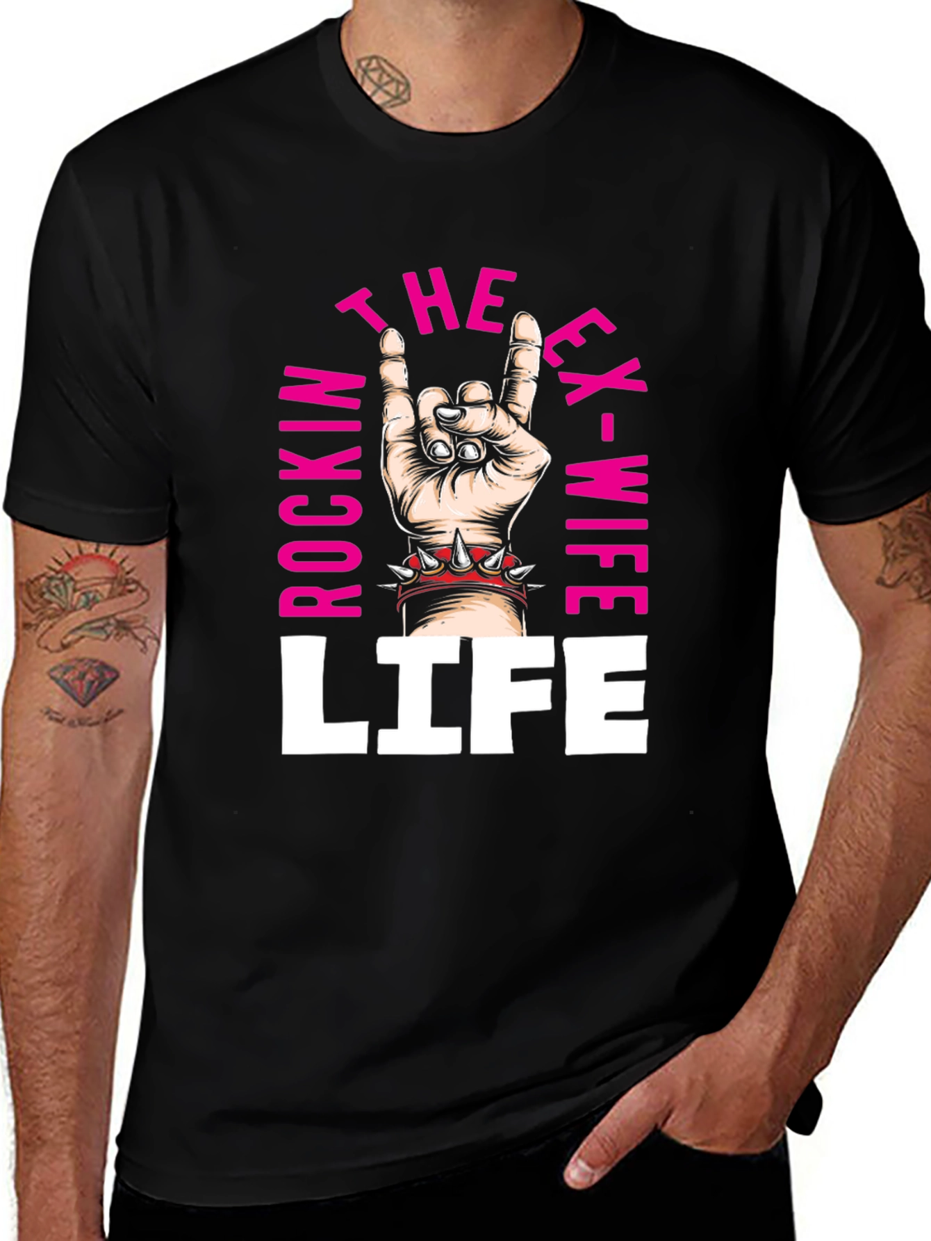 Variant 14 of Rockin' Ex-Wife Life T-Shirt - Black