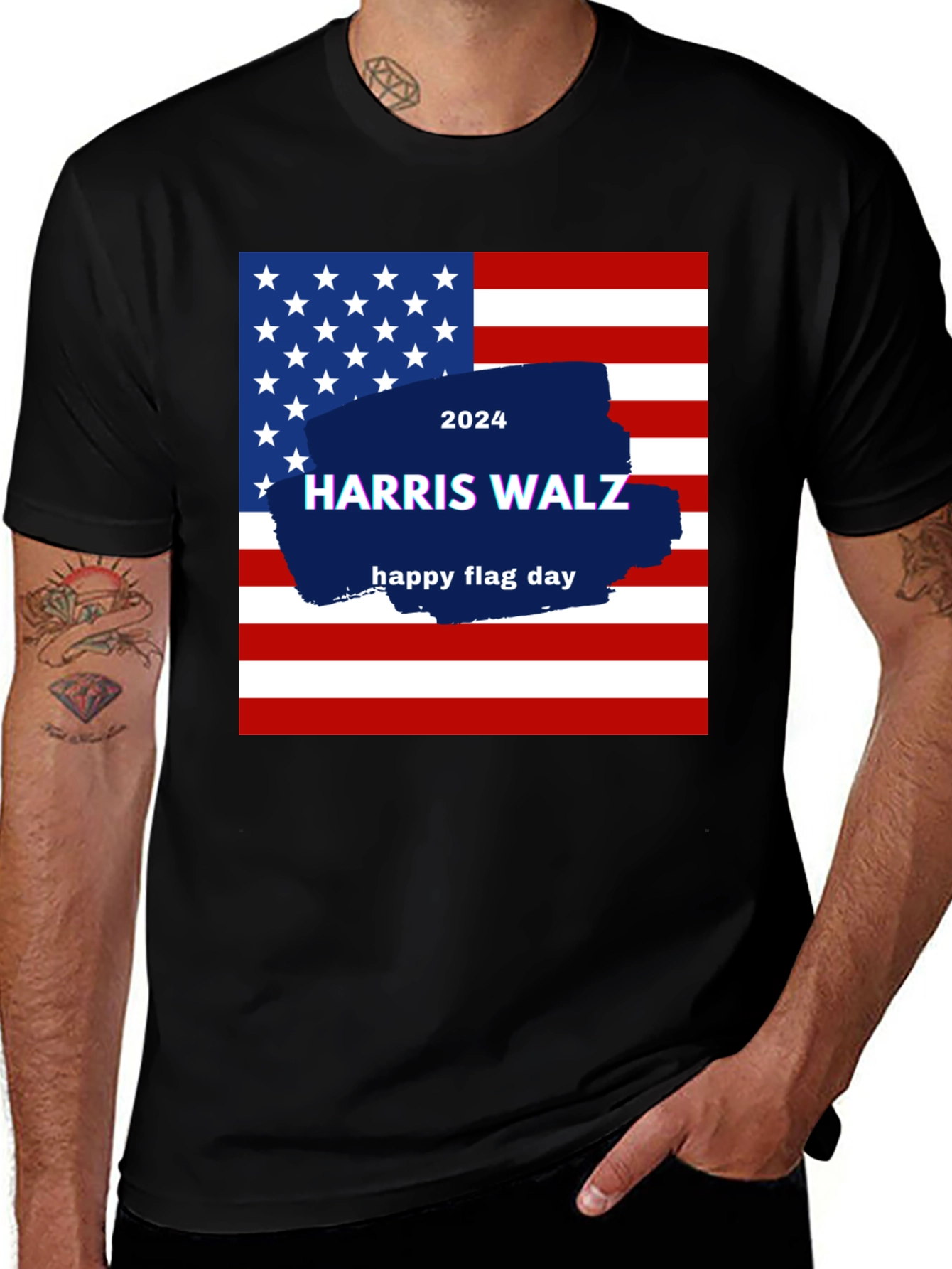Harris Walz 2024 Flag Day T-Shirt