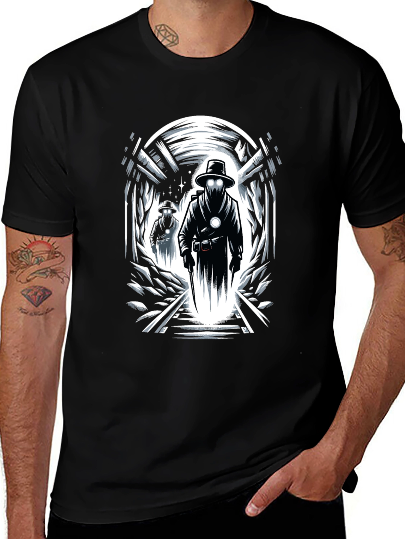 Variant 18 of Plague Doctor Mine Tunnel T-Shirt