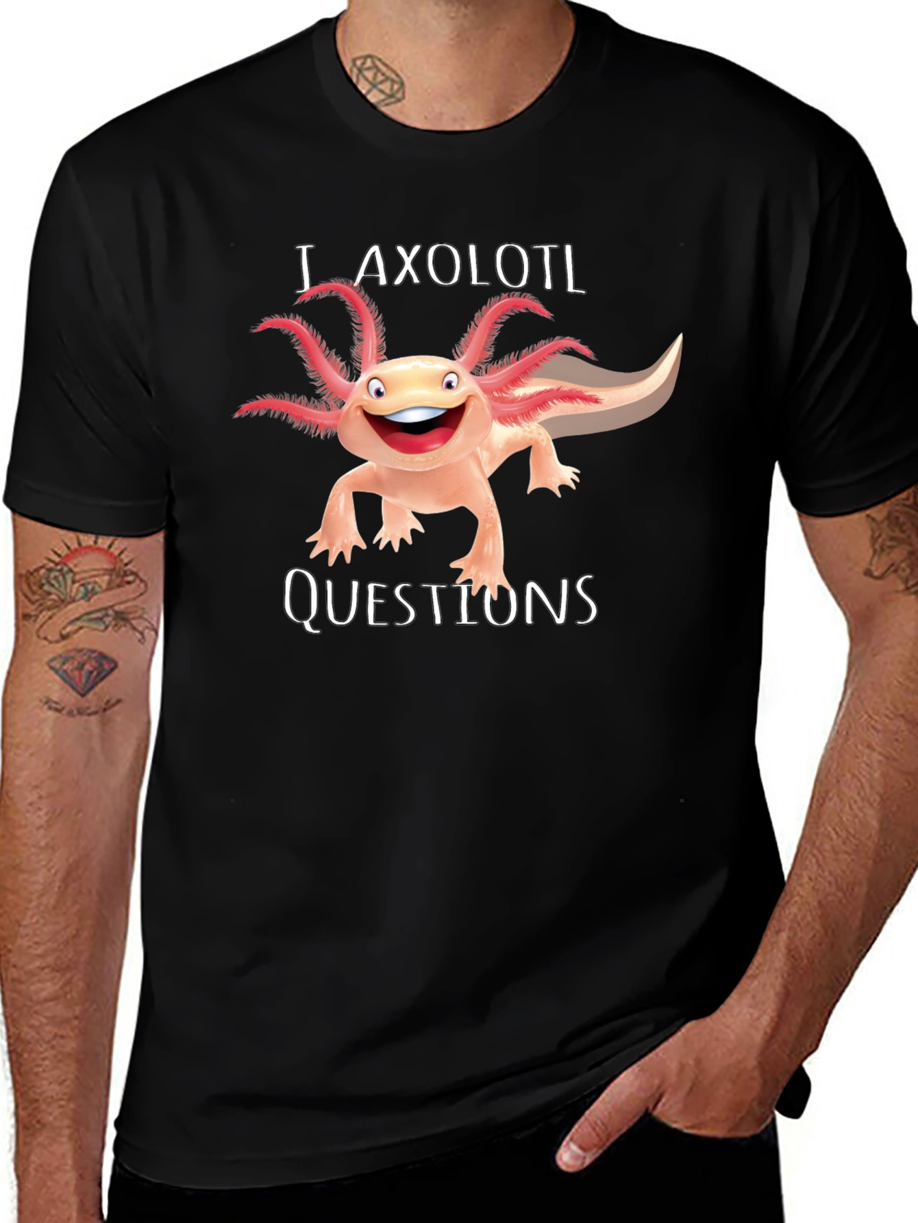 Variant 5 of I Axolotl Questions T-Shirt - Funny Axolotl Tee