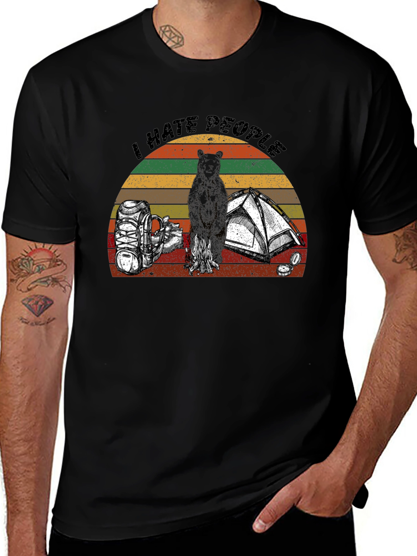 Variant 22 of I Hate People Camping Graphic T-Shirt
