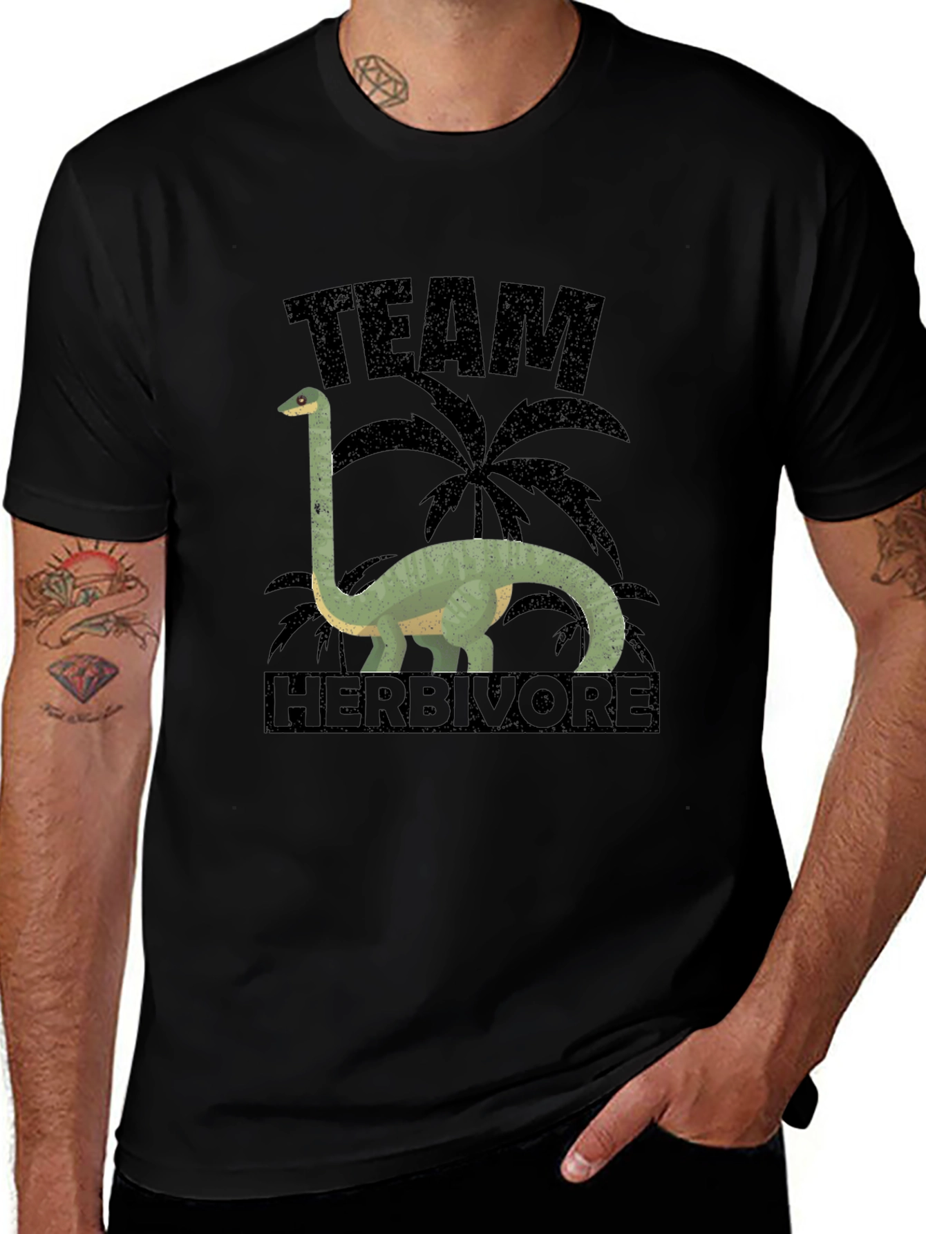 Variant 13 of Team Herbivore Dinosaur Graphic Tee