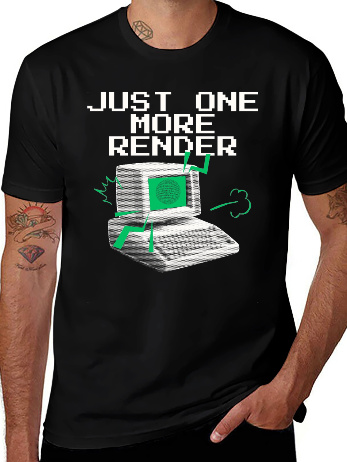 Variant 12 of Just One More Render Black Graphic T-Shirt