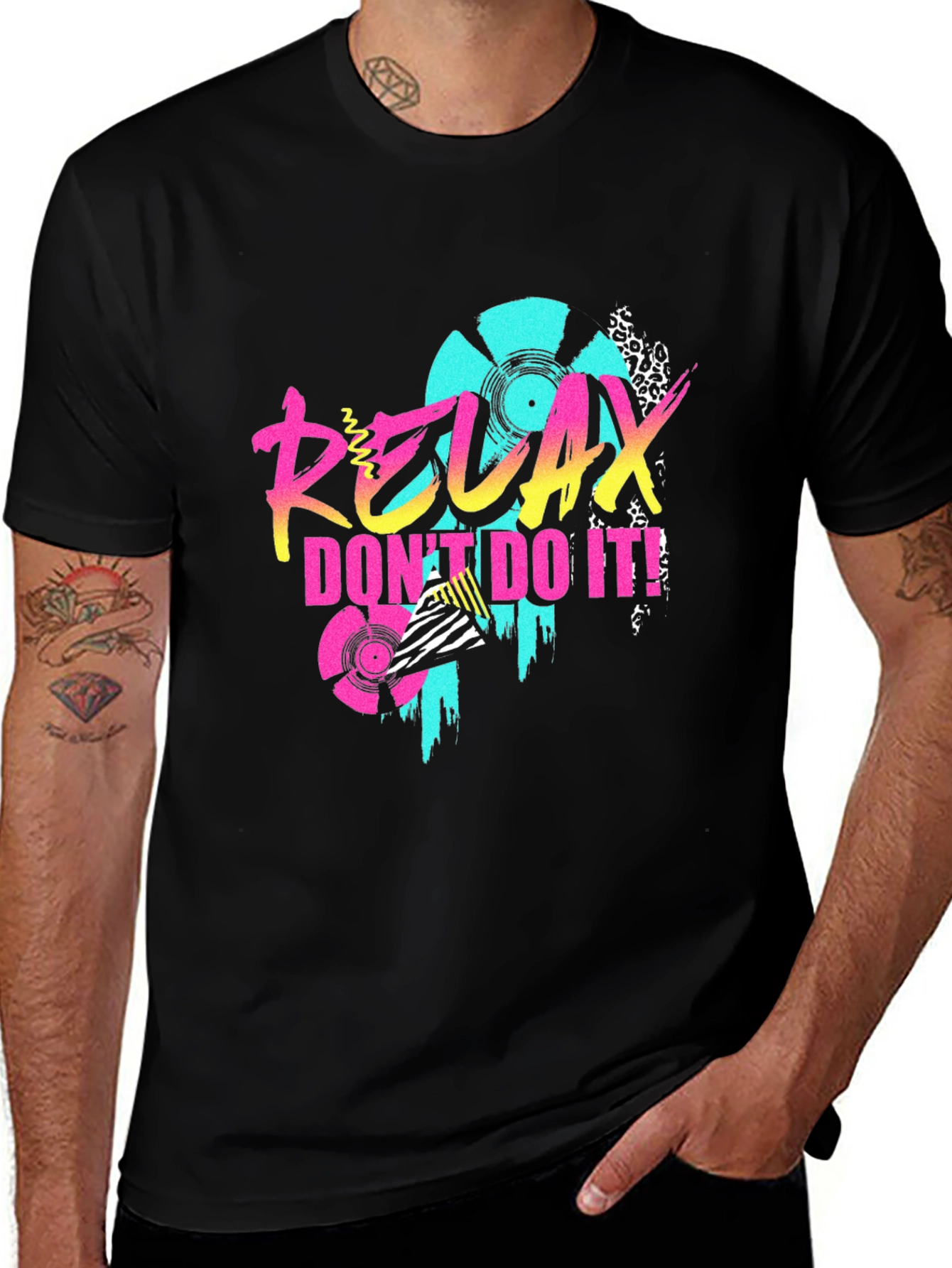 Variant 2 of Relax Don't Do It Black Graphic Tee