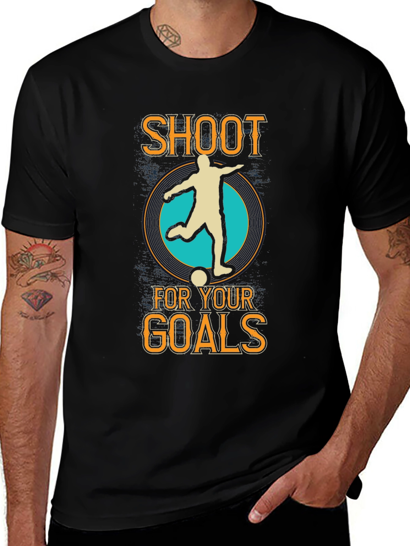 Variant 9 of Shoot For Your Goals T-Shirt - Soccer Inspiration