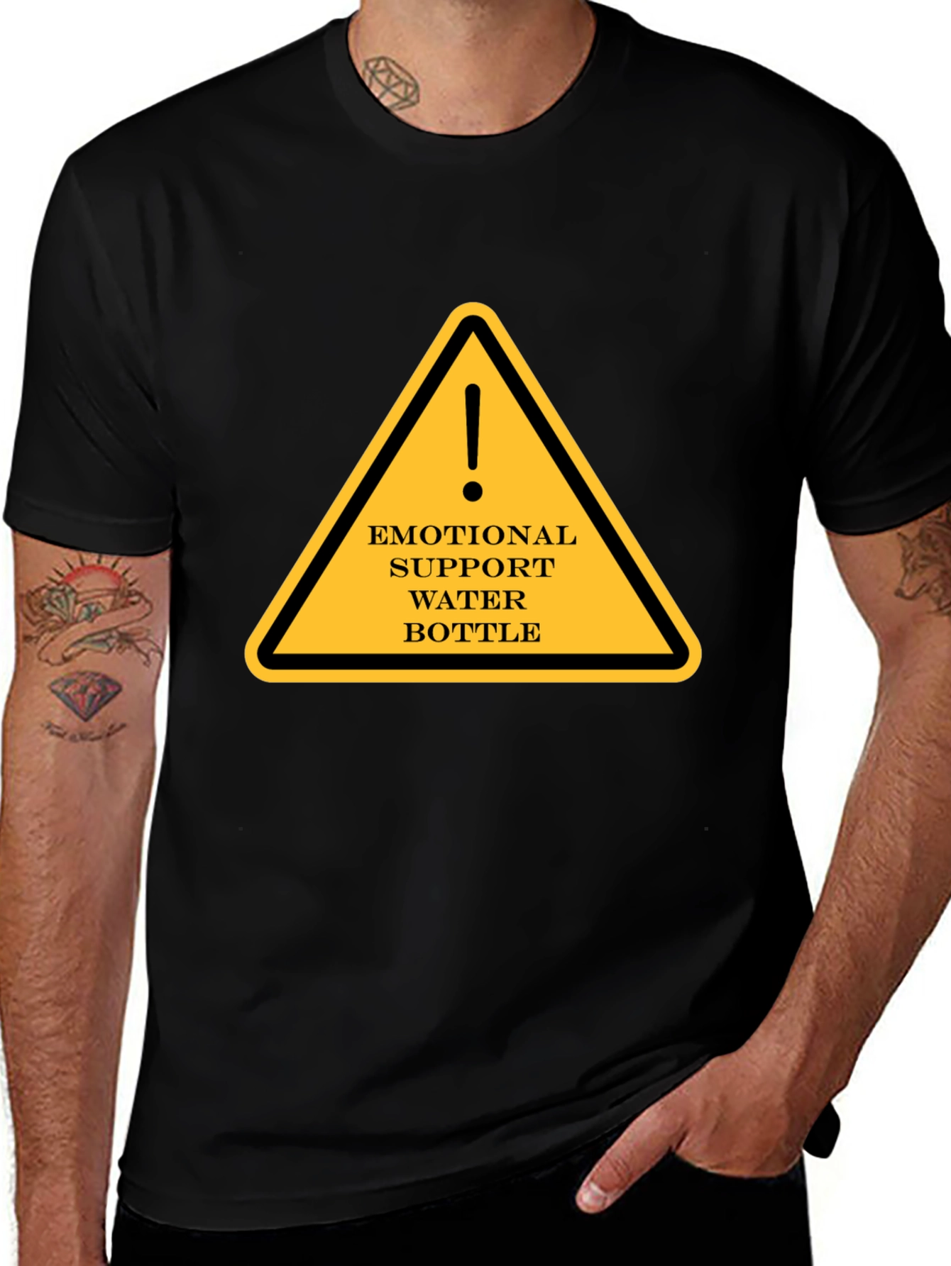 Variant 11 of Emotional Support Water Bottle Novelty Graphic Tee