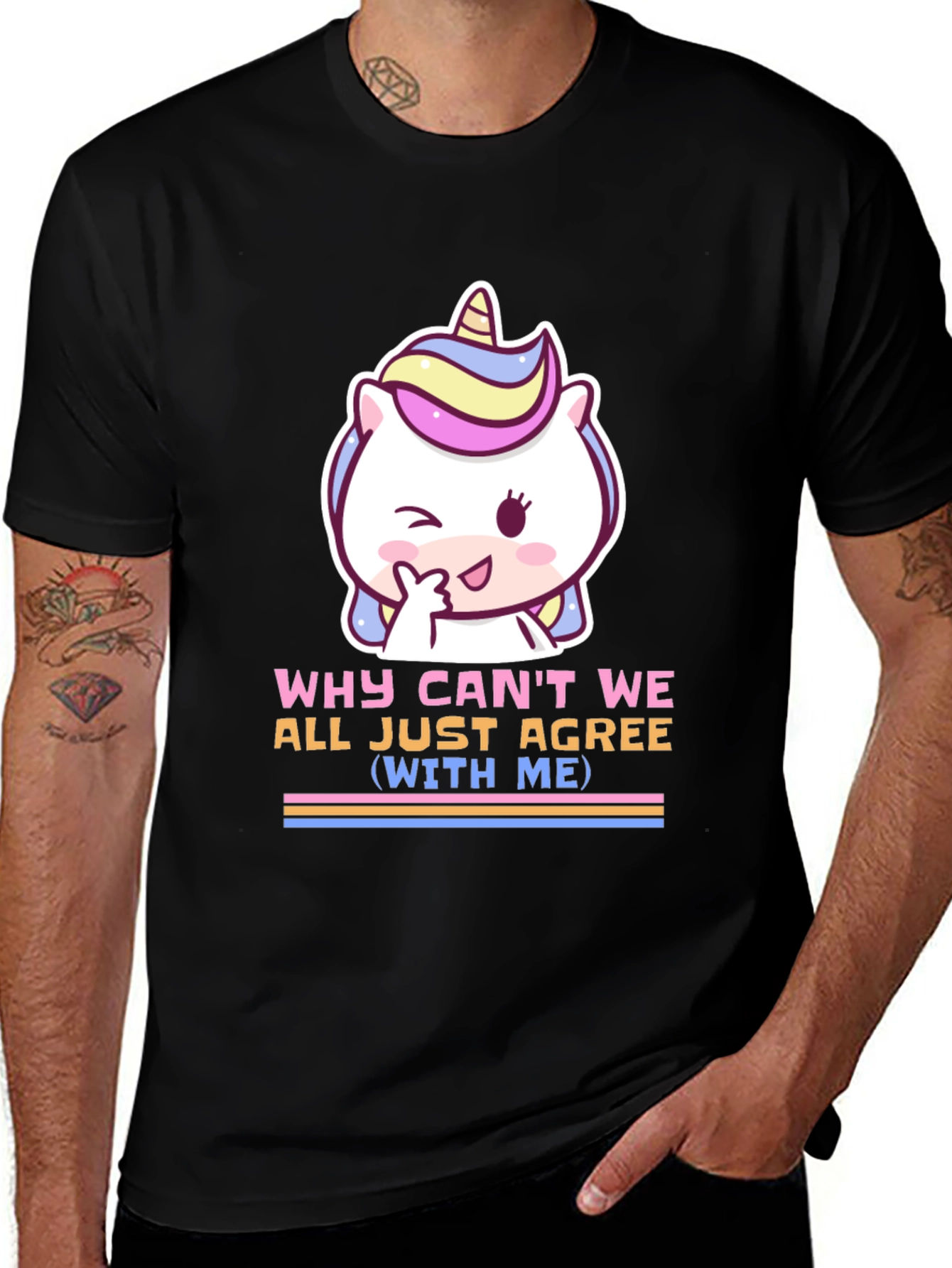 Variant 4 of Unicorn T-Shirt - Why Can't We All Just Agree (With Me)