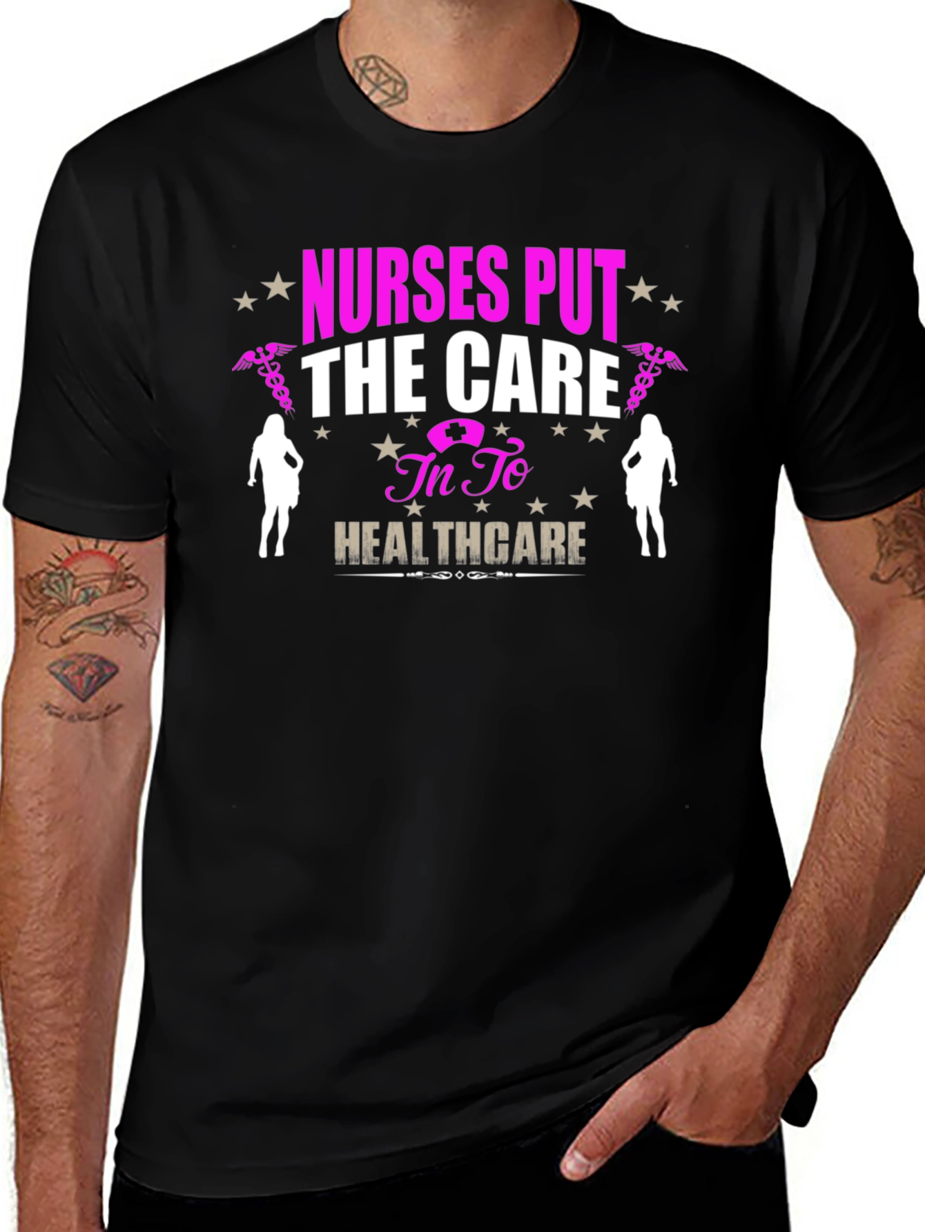 Variant 9 of Nurses Put the Care T-Shirt