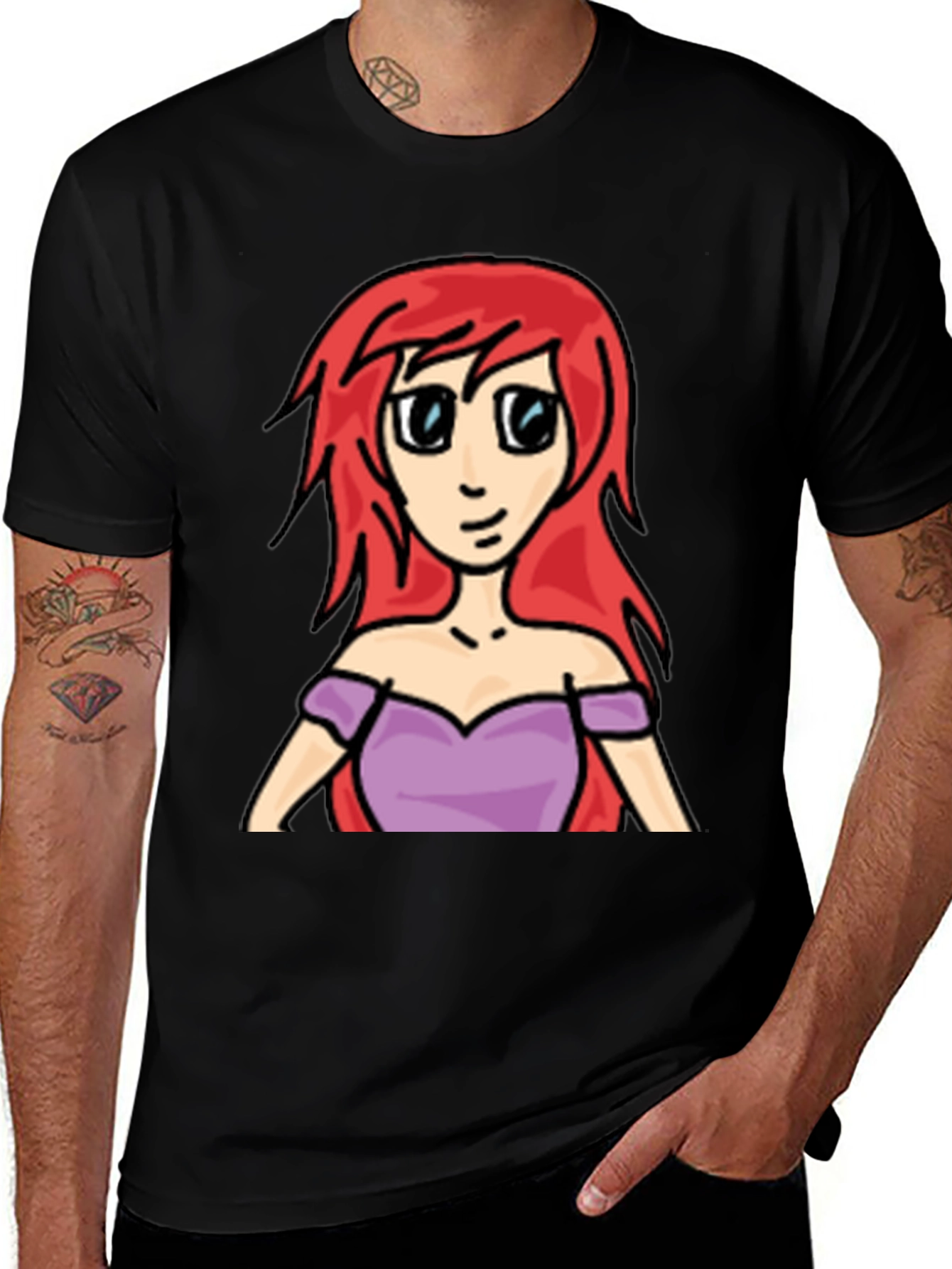 Variant 23 of Cartoon Ariel T-Shirt - Redhead Princess Tee