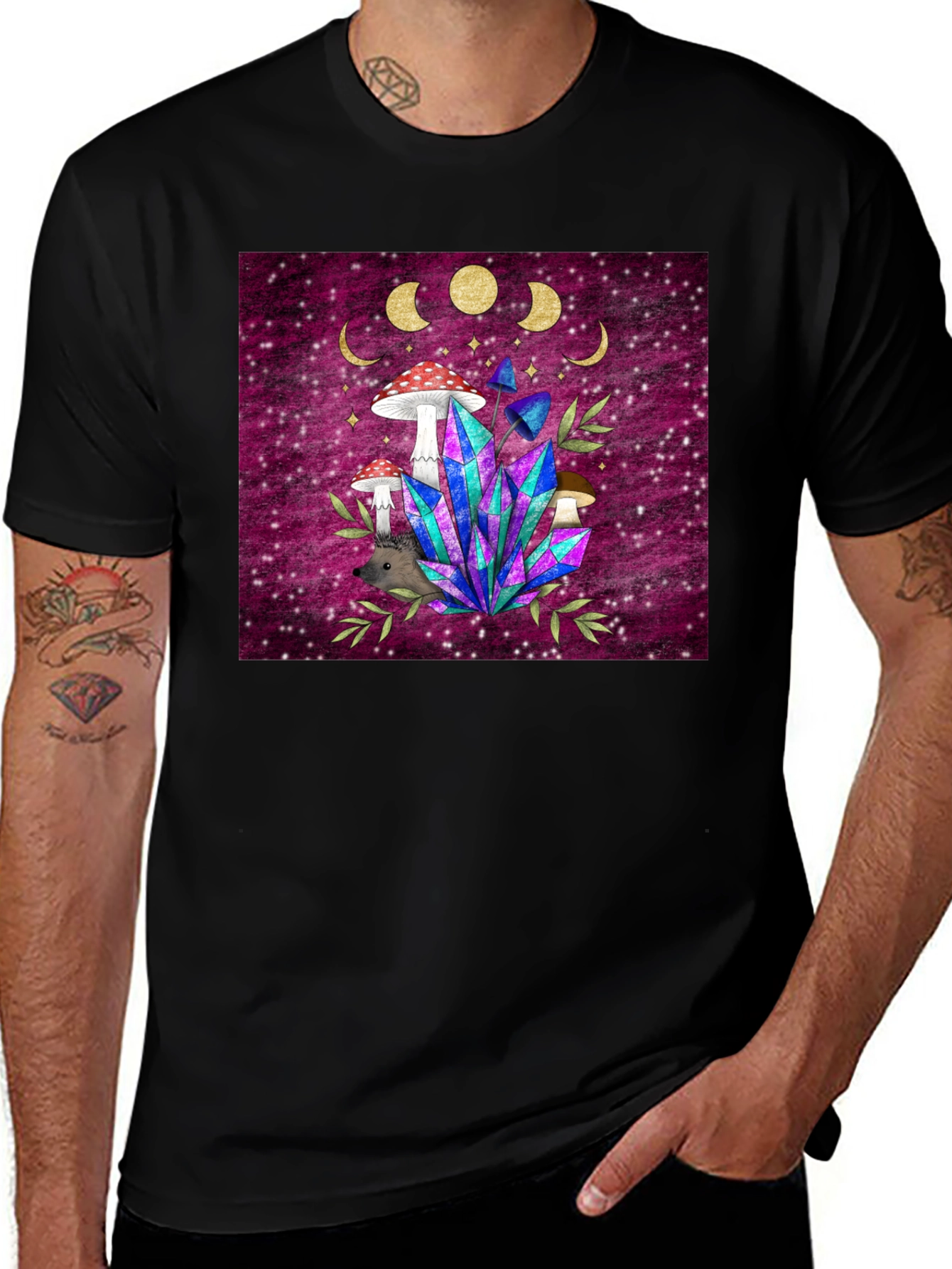 Variant 2 of Magical Mushroom & Crystal T-Shirt